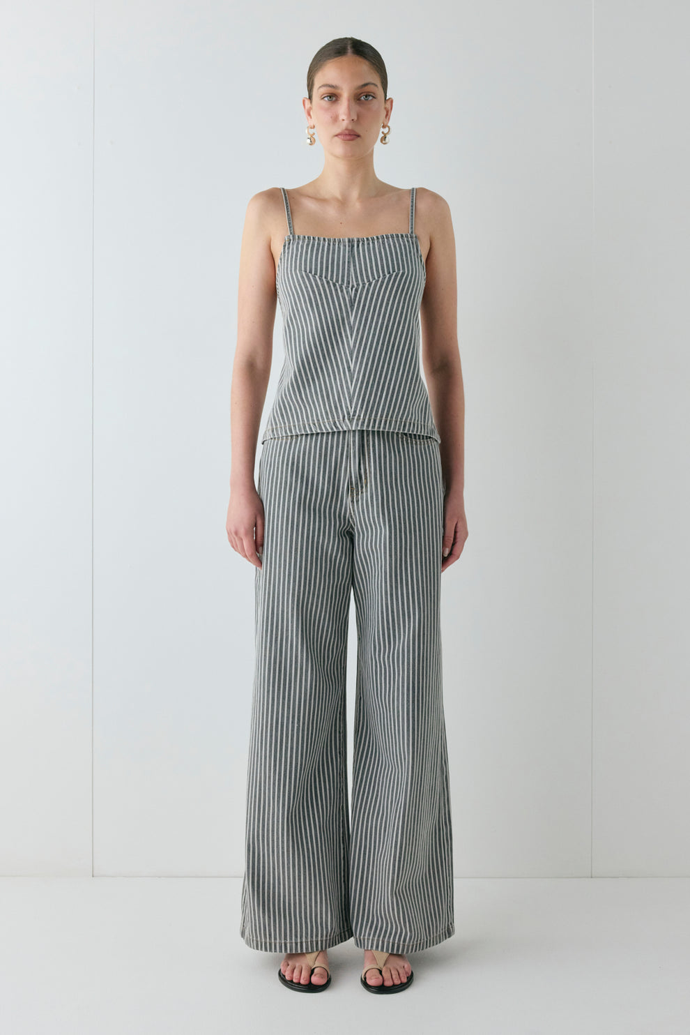 Tilda Denim Top Stripe