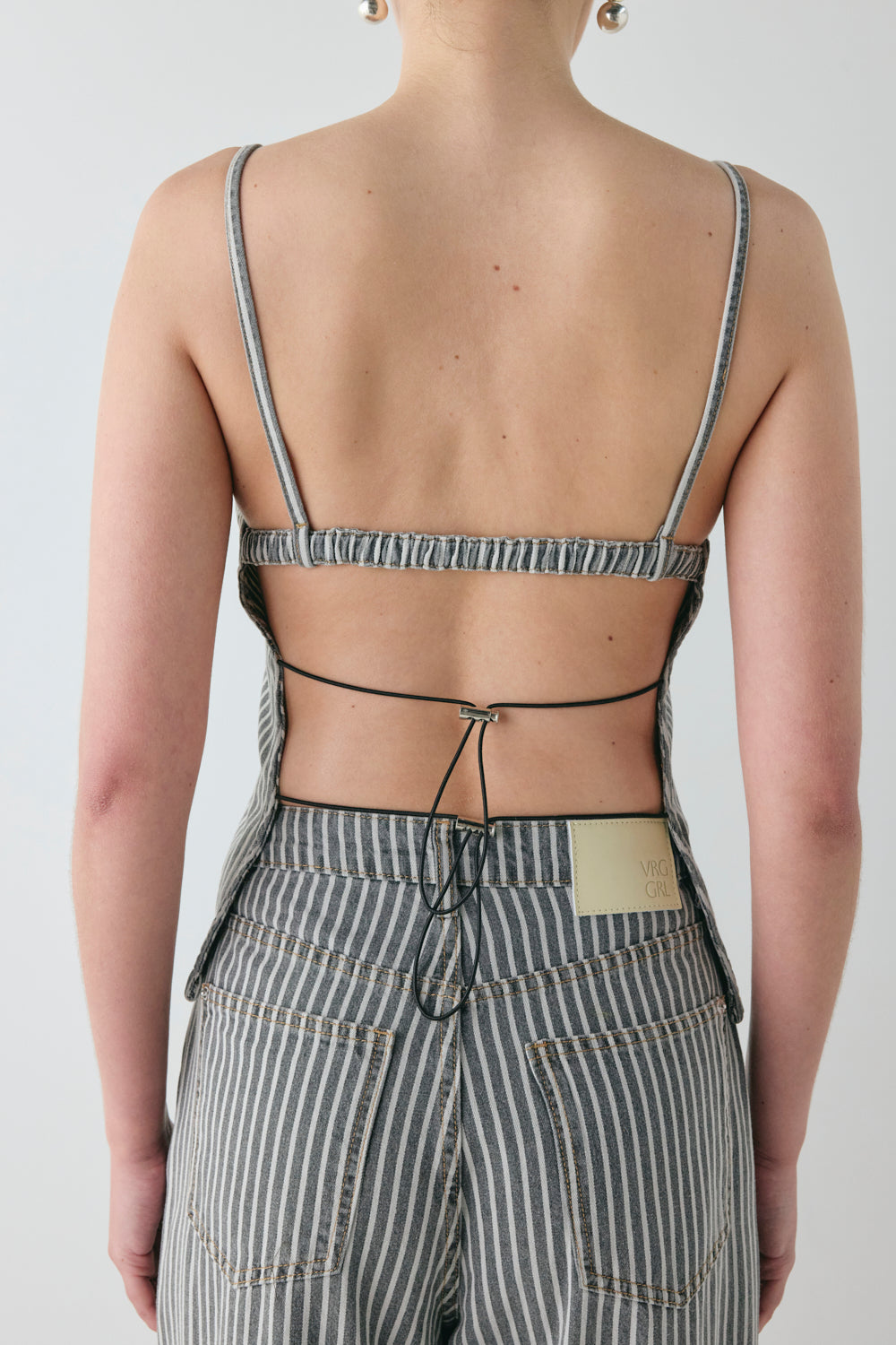 Tilda Denim Top Stripe