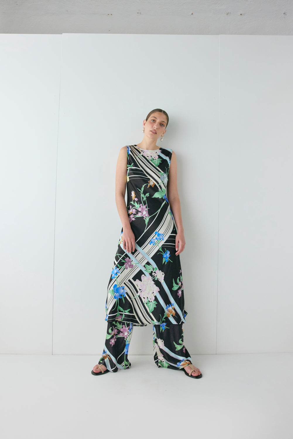 Axelle Satin Midi Dress Zari