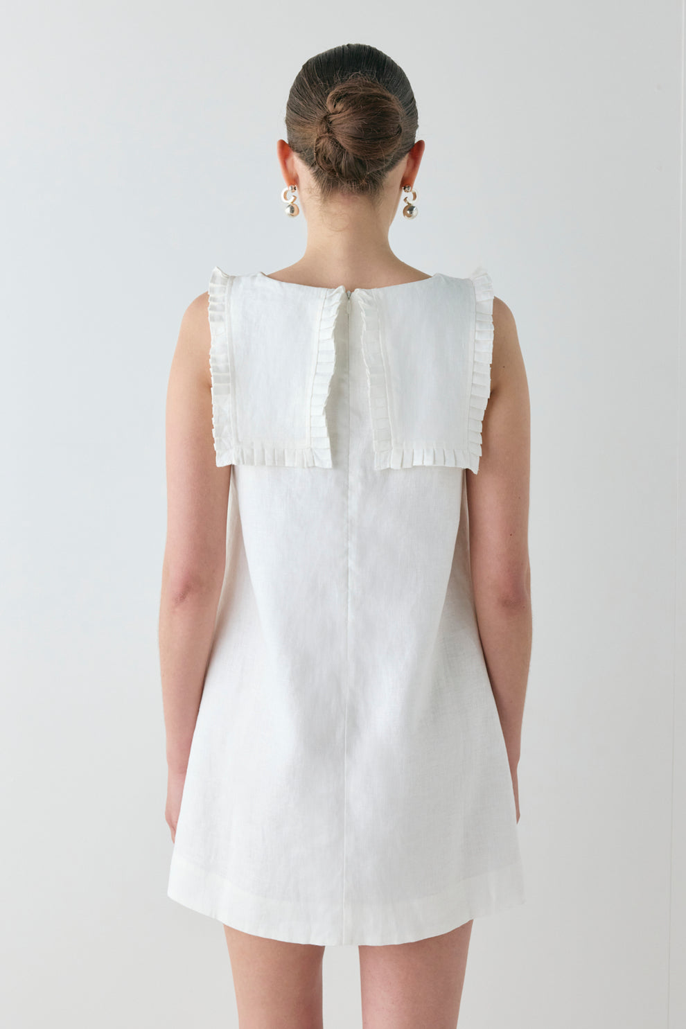Agnes Linen Mini Dress White
