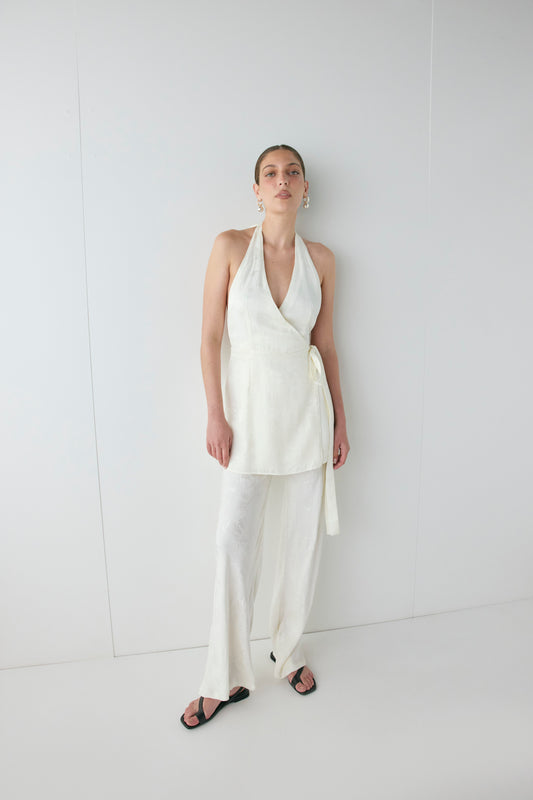 Josefin Jacquard Pants Cream - size:Kailee:AU 6 / US 2