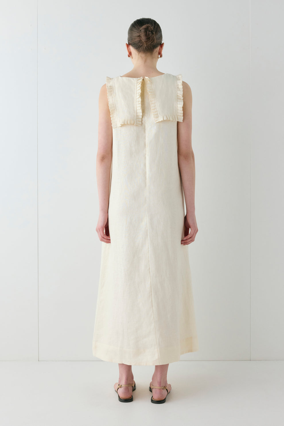 Maggie Linen Midi Dress Cream