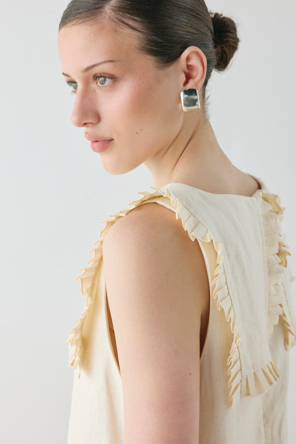 Maggie Linen Midi Dress Cream