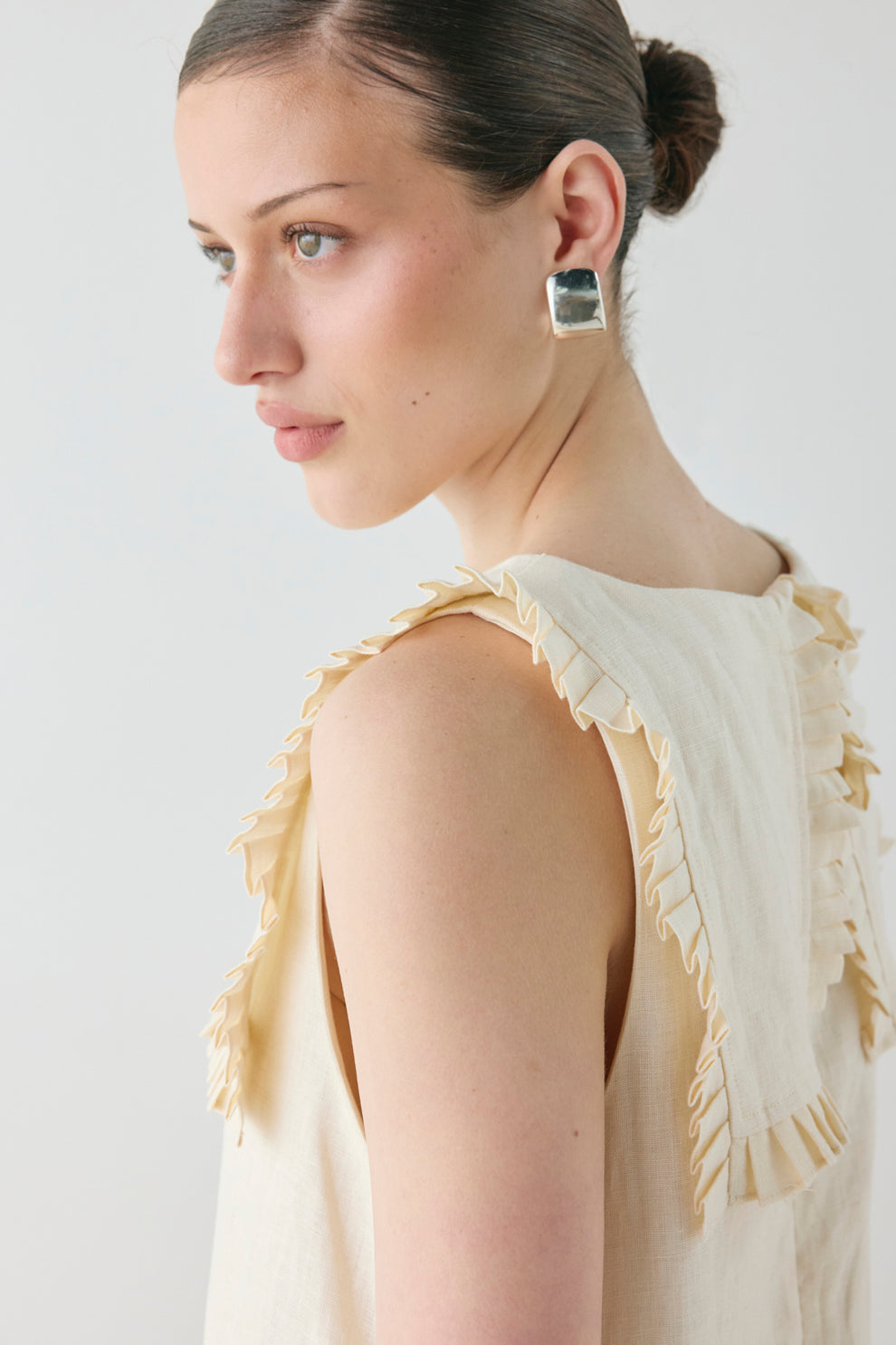 Maggie Linen Midi Dress Cream