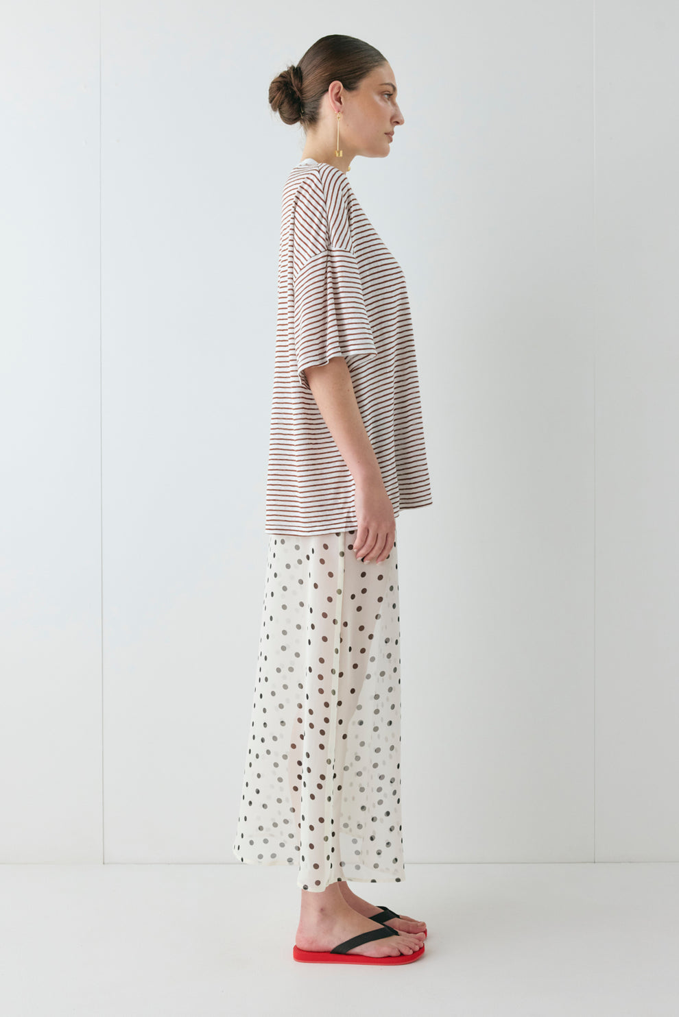 Vilma Sheer Maxi Skirt Polka Dot