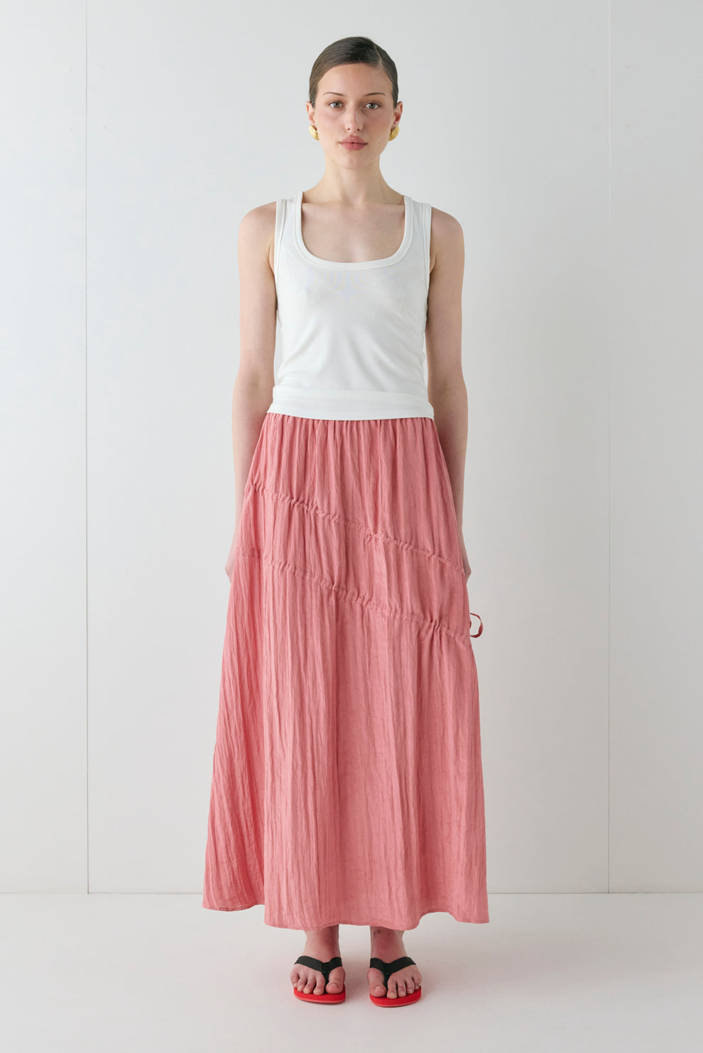 Elise Midi Skirt Pink - size:Sophia:AU 6 / US 2