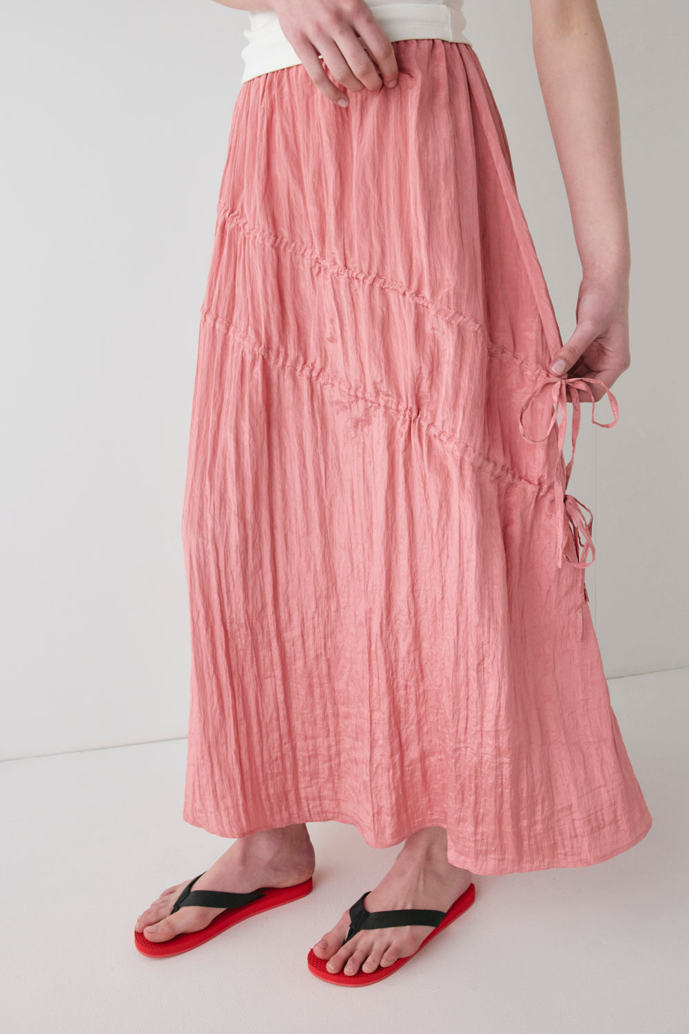 Elise Midi Skirt Pink