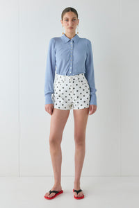 Rhea Denim Shorts Polka Dot