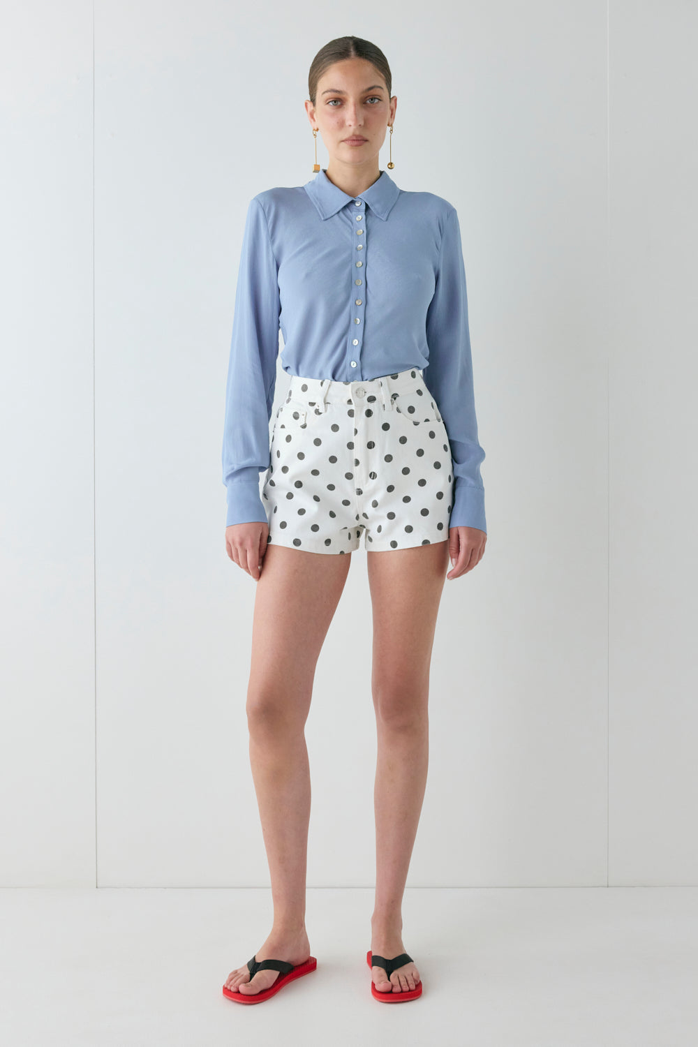 Rhea Denim Shorts Polka Dot - size:Kailee:AU 6 / US 2