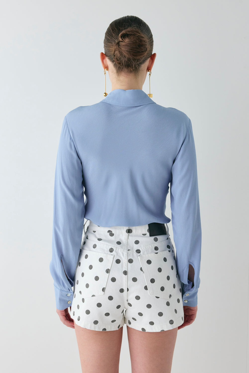 Mila Bias Shirt Sky