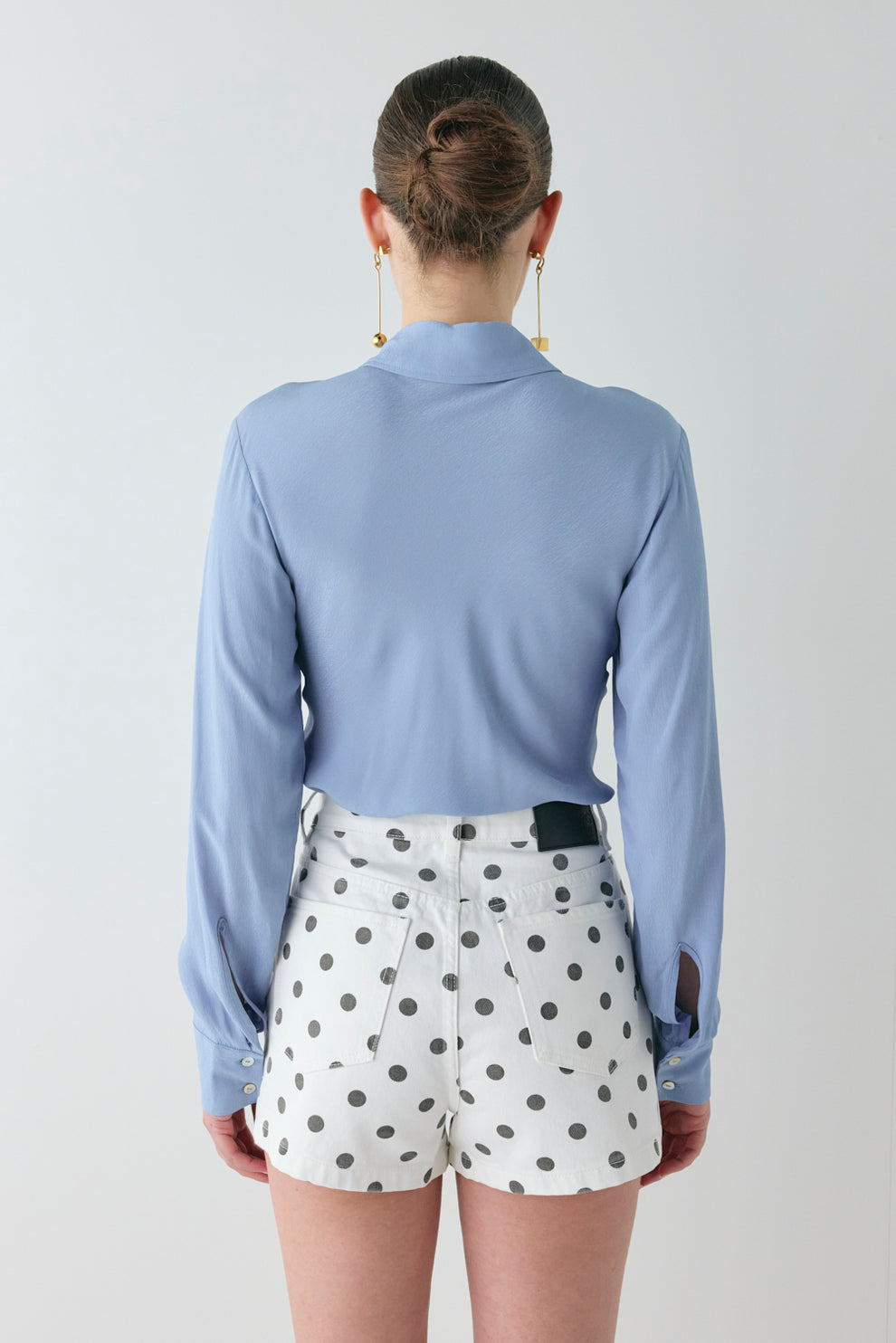 Mila Bias Shirt Sky