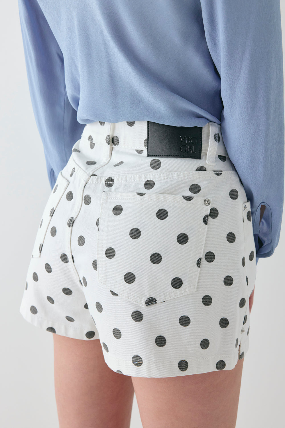 Rhea Denim Shorts Polka Dot
