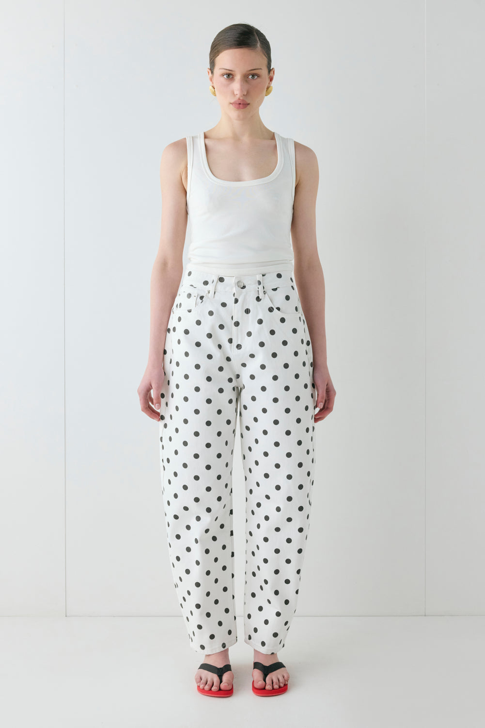 Lex Barrel Jeans Polka Dot - size:Sophia:AU 6 / US 2