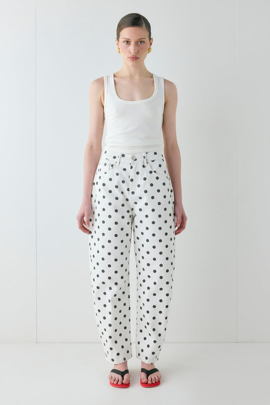 Lex Barrel Jeans Polka Dot - size:Sophia:AU 6 / US 2