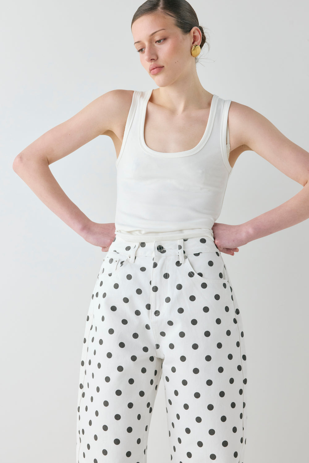 Lex Barrel Jeans Polka Dot