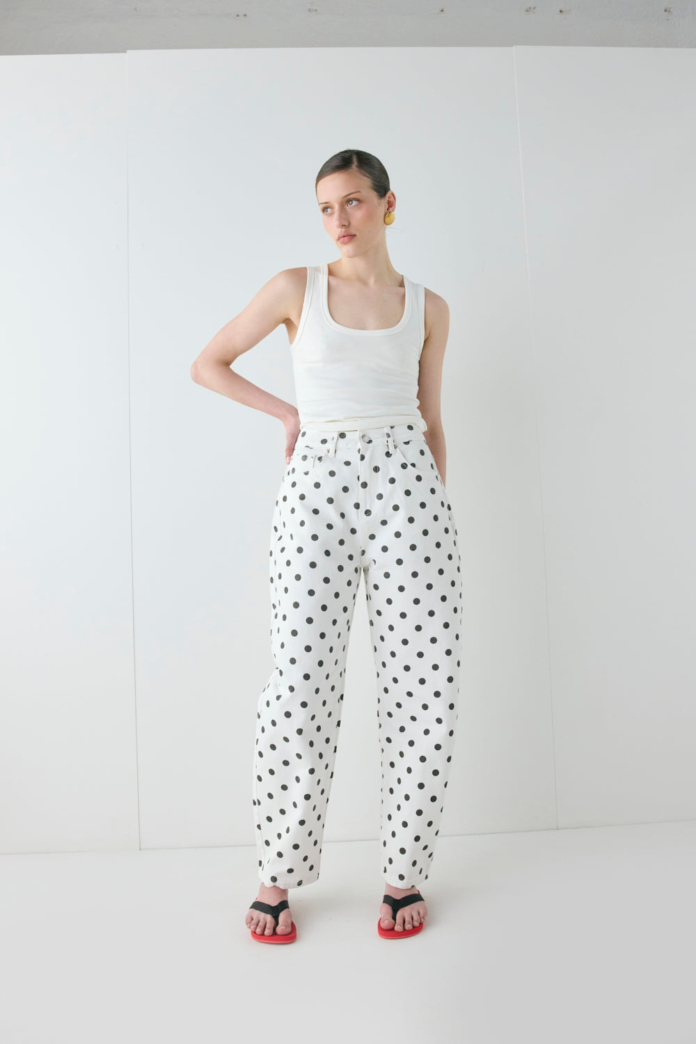 Lex Barrel Jeans Polka Dot