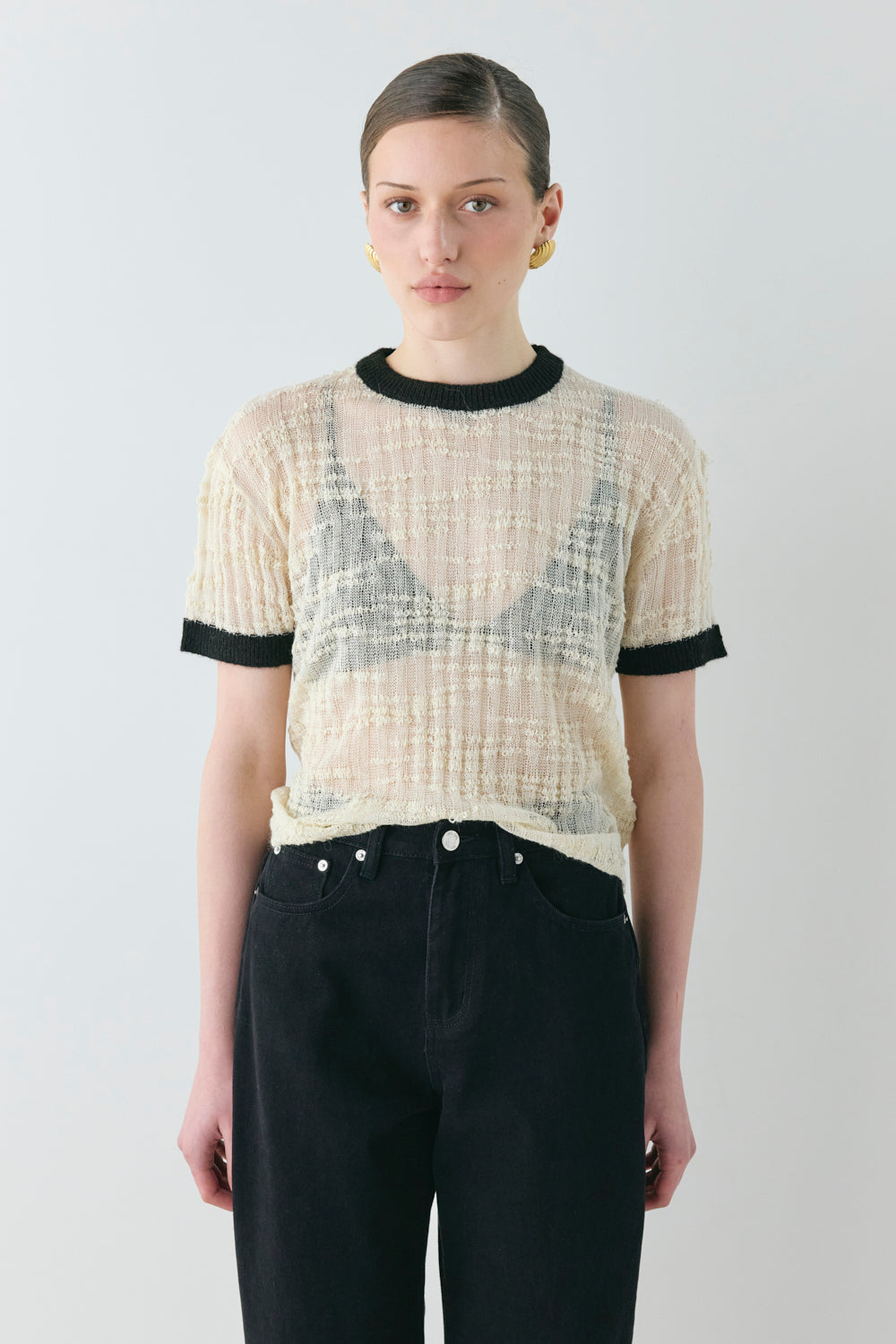 Elvi Knit Top Cream - size:Sophia:S