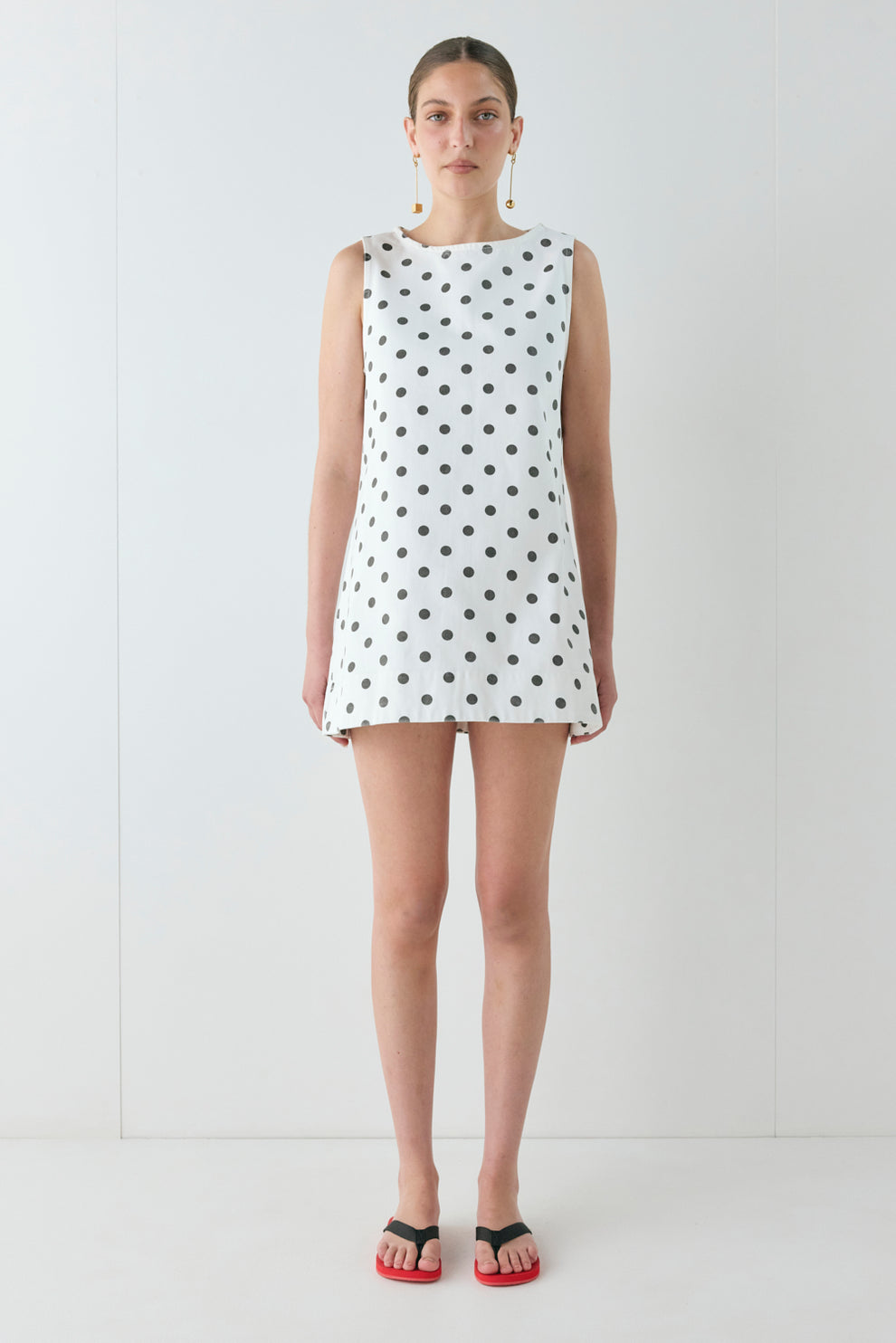Aftersun Denim Mini Dress Polka Dot