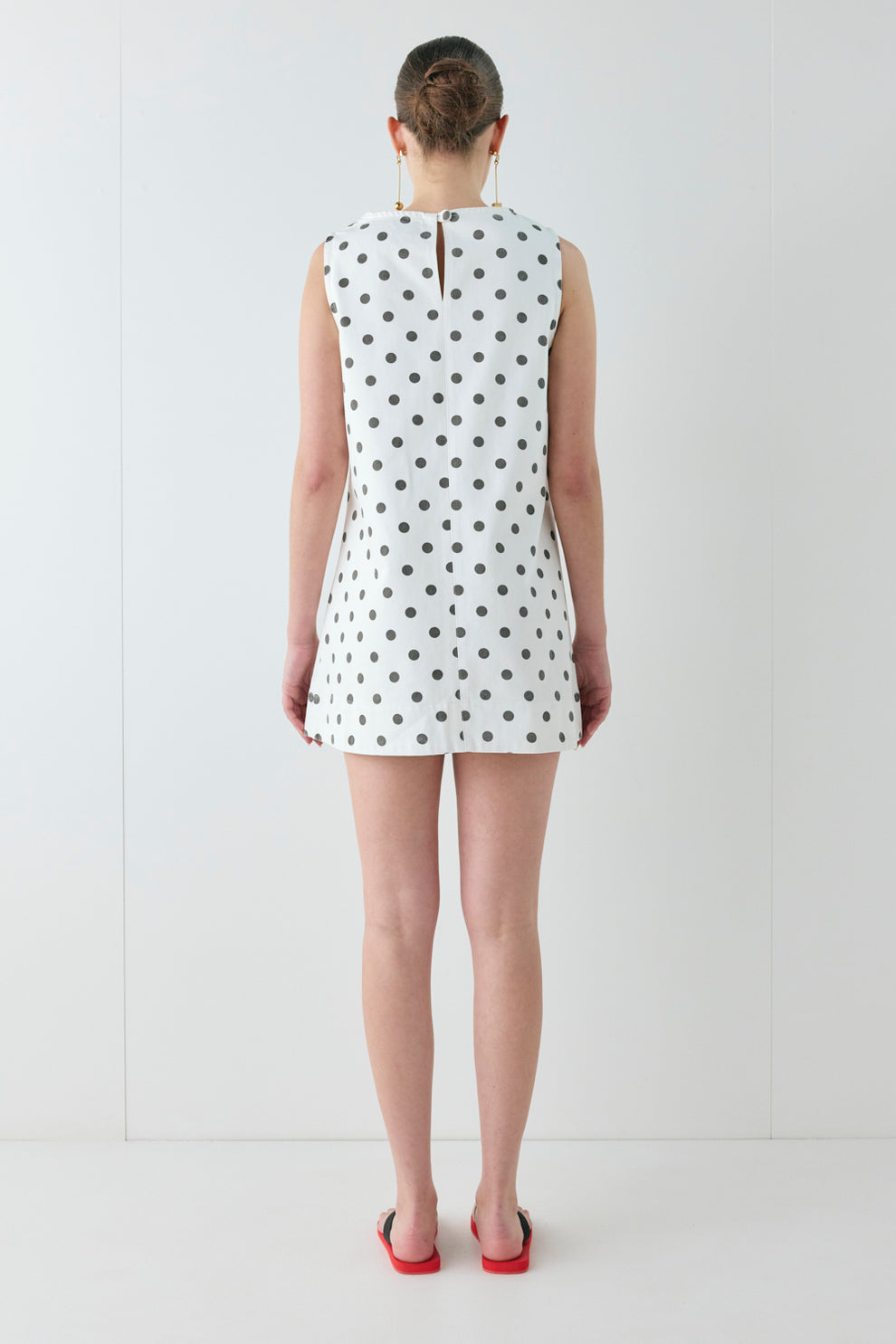 Aftersun Denim Mini Dress Polka Dot