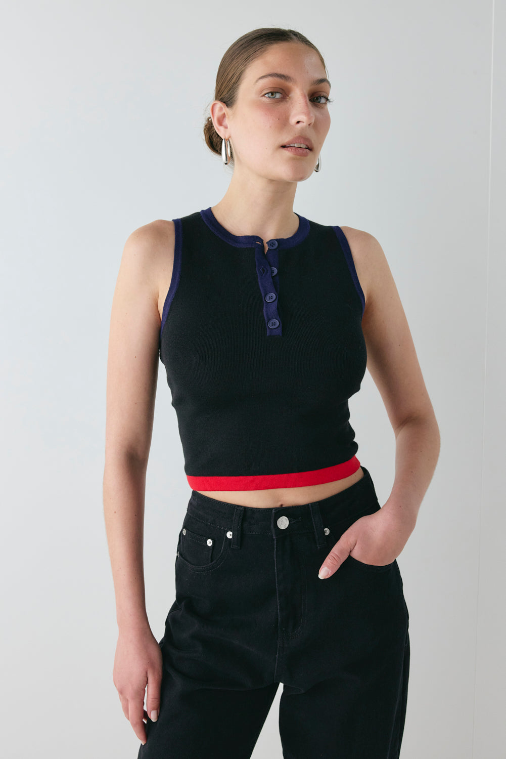 Brooklyn Knit Top Black - size:Kailee:S