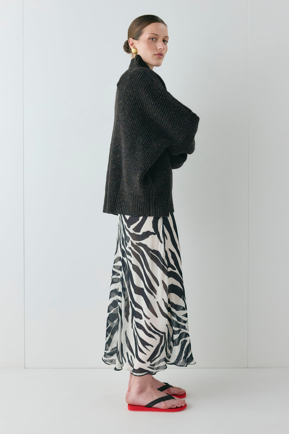 Yumi Knit Jumper Black Speckle