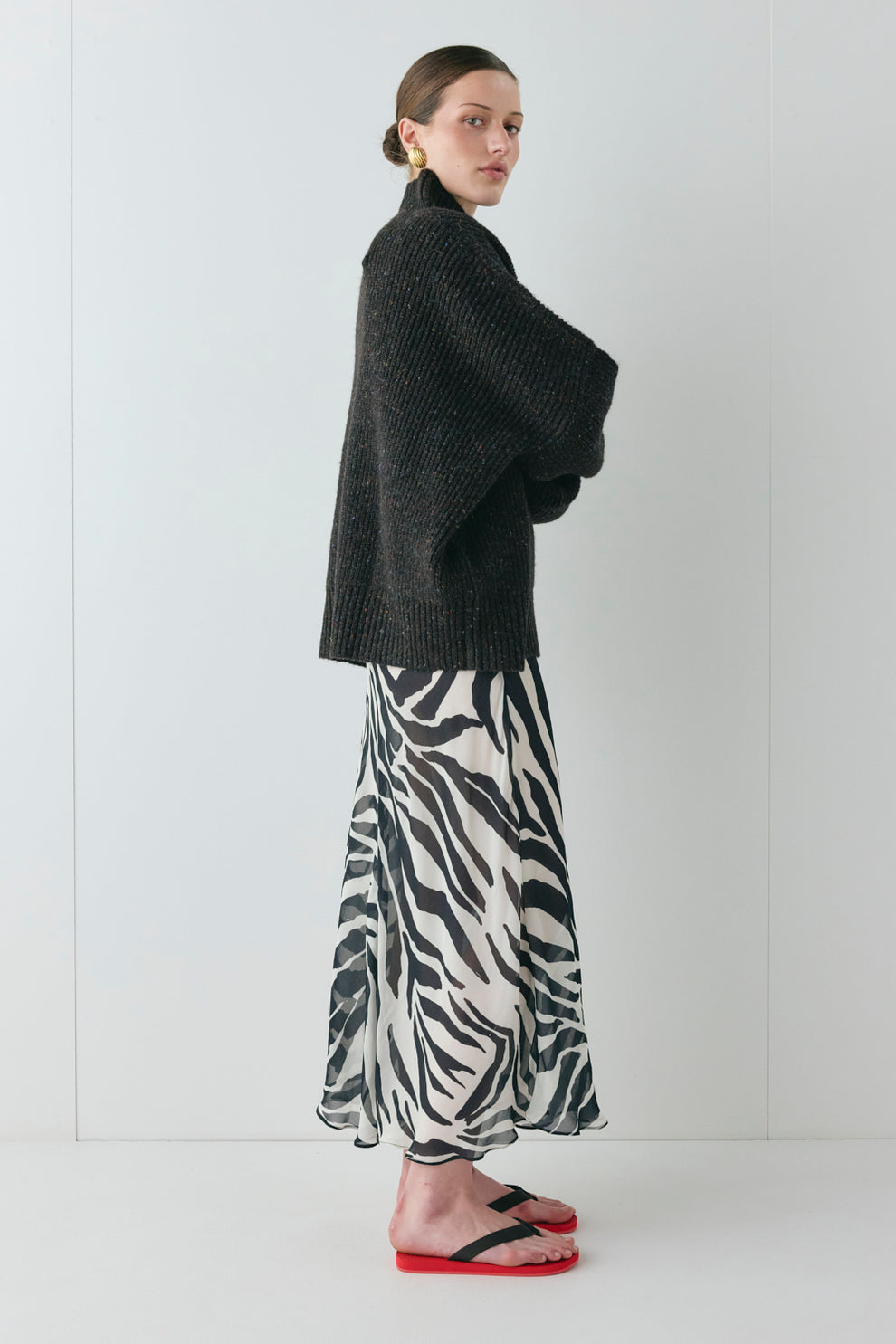 Yumi Knit Jumper Black Speckle