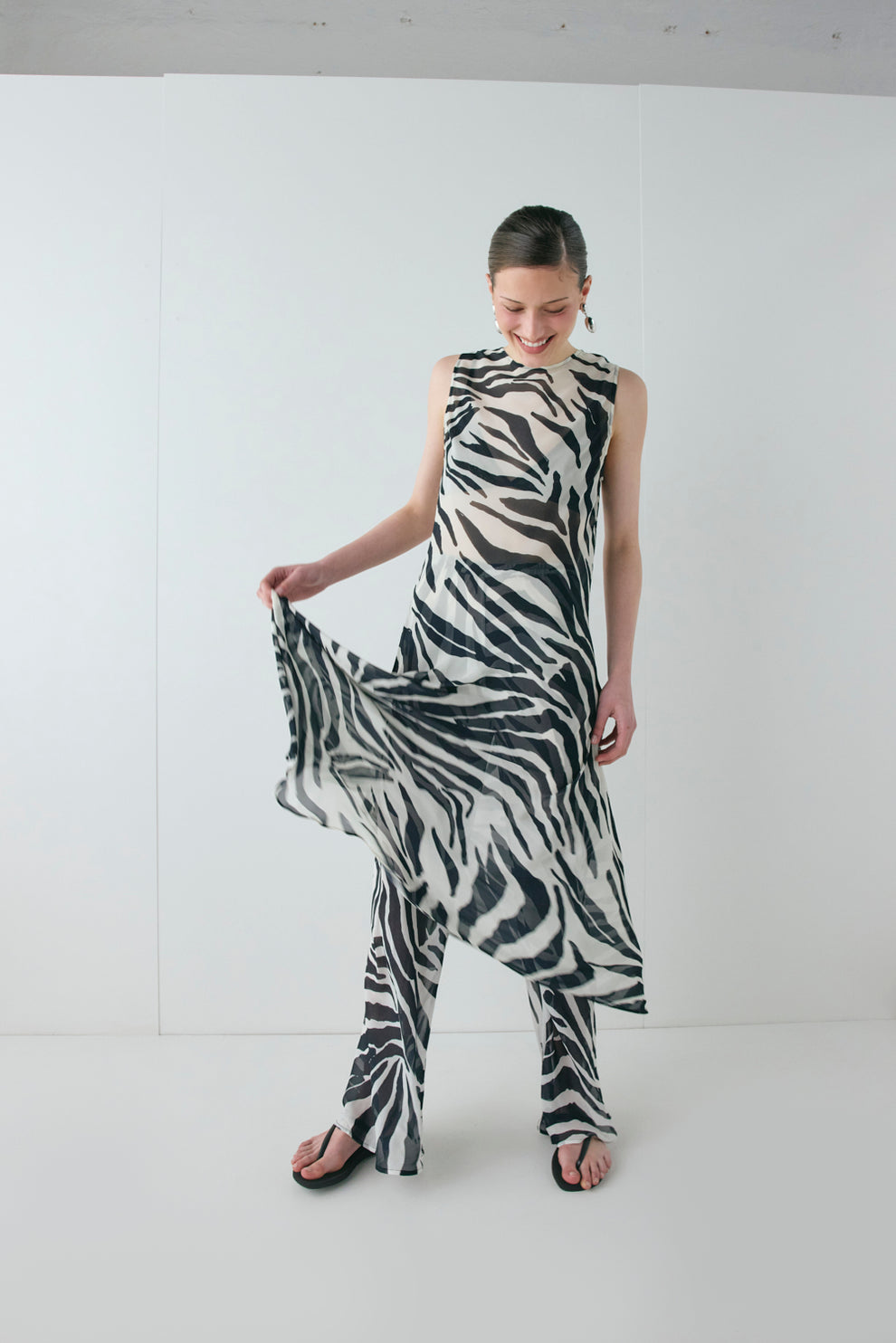 Remi Sheer Pants Zebra