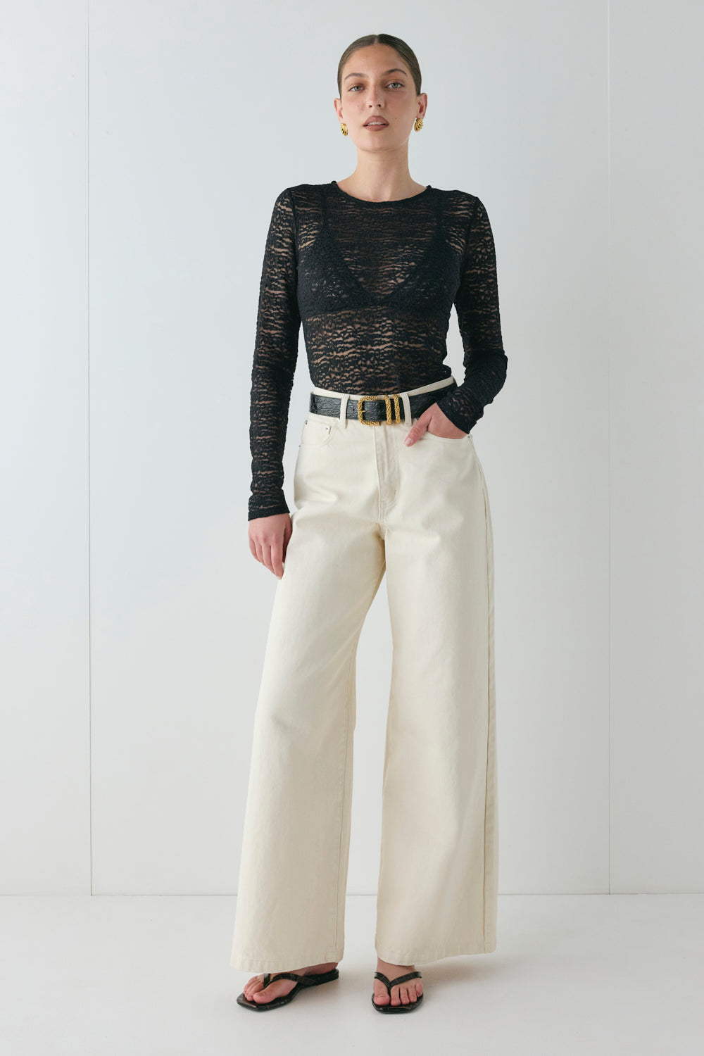 Faye Lace Top Black - size:Kailee:AU 6 / US 2