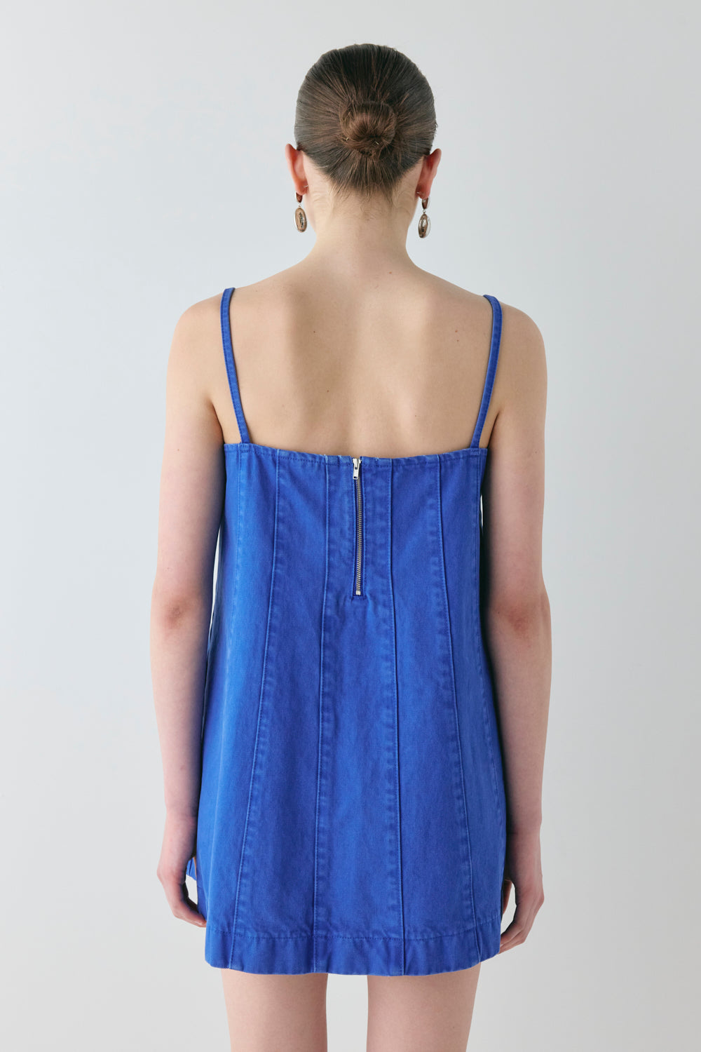 Maxine Denim Mini Dress Cobalt