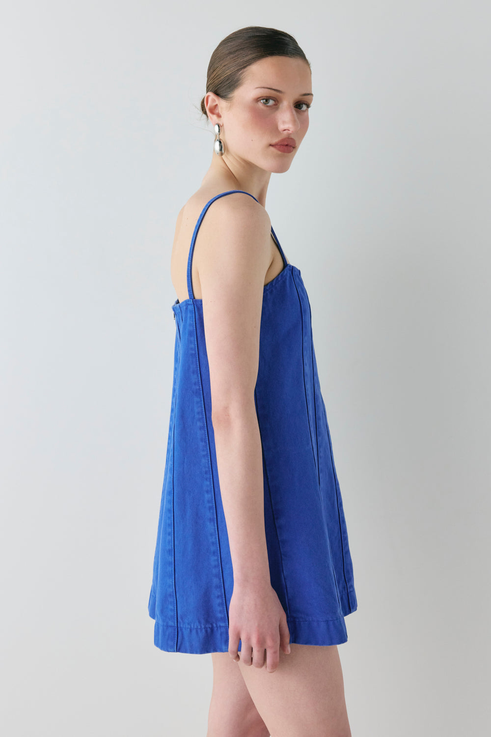 Maxine Denim Mini Dress Cobalt