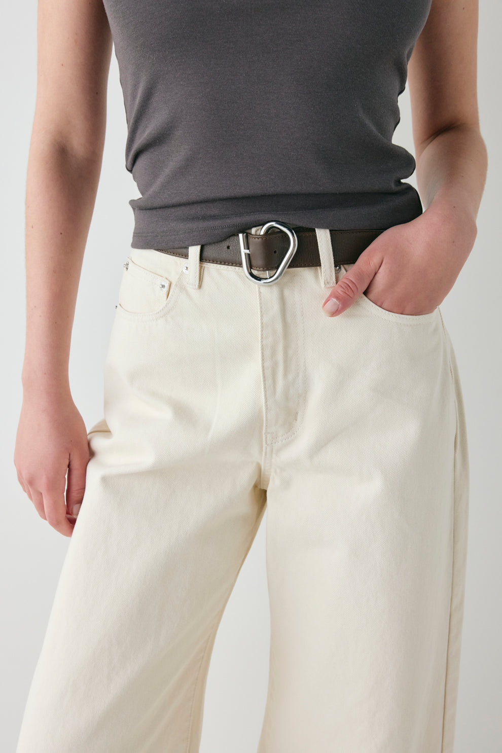 Aston Denim Jeans Cream