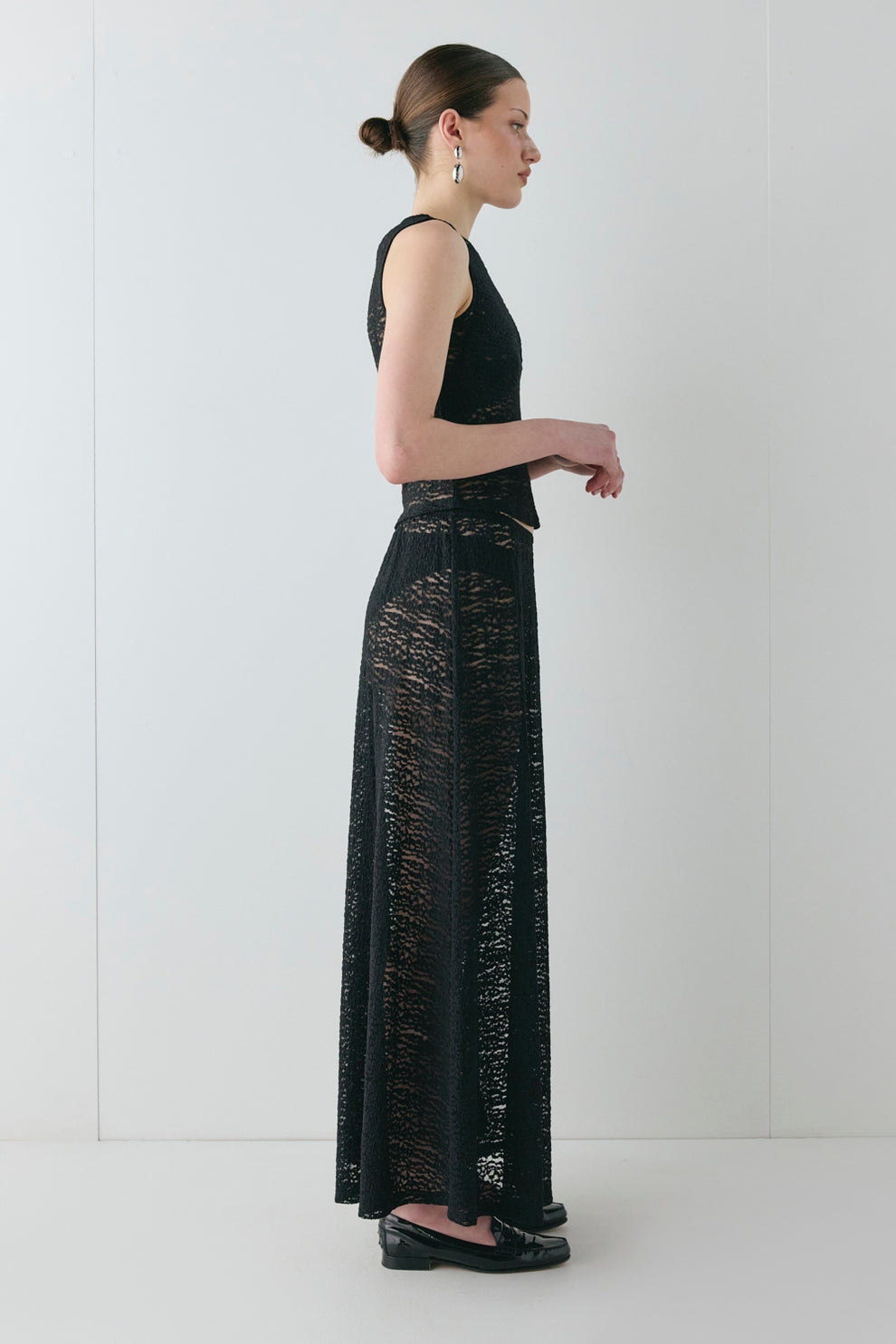 Jada Lace Maxi Skirt Black