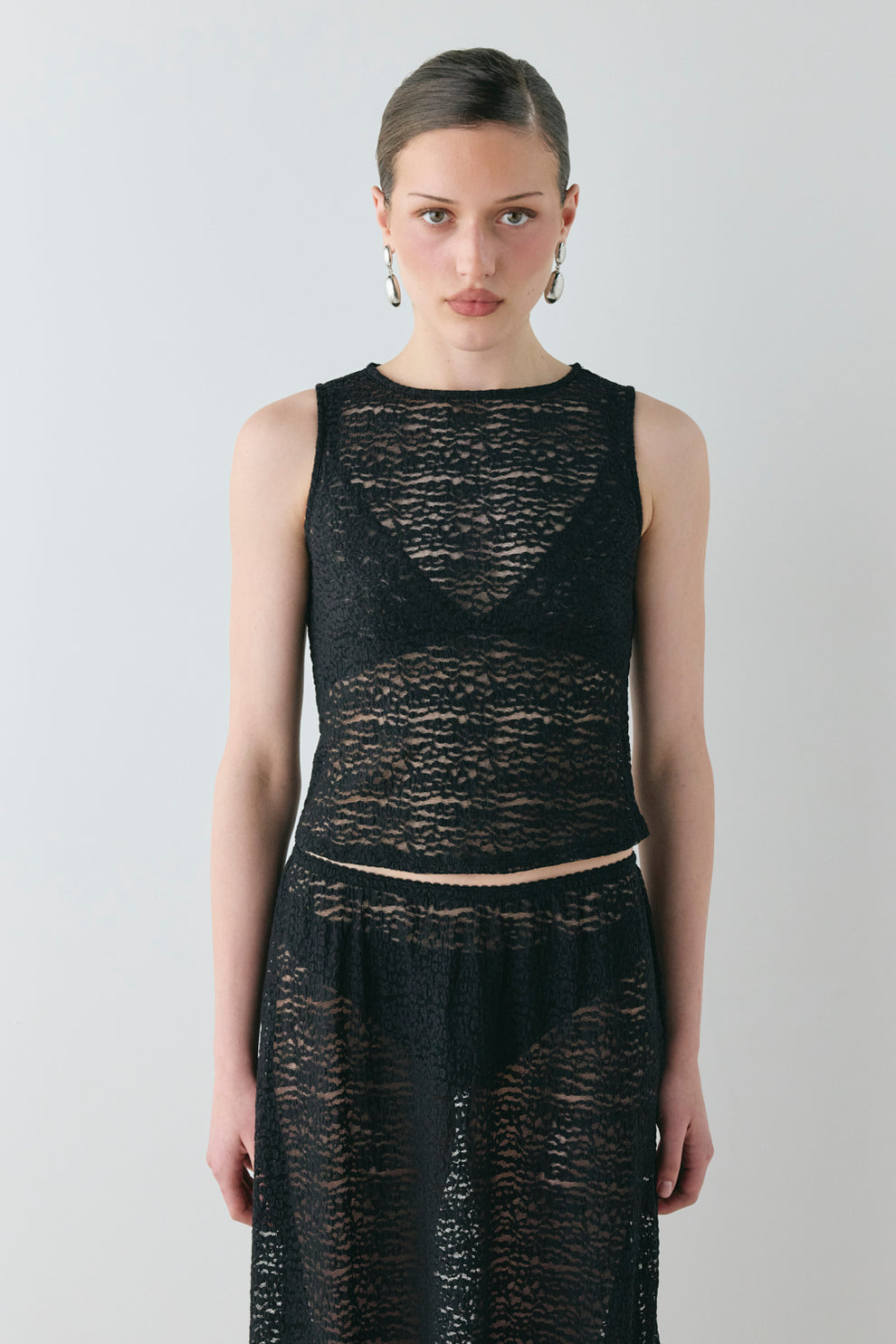 Alexis Lace Top Black