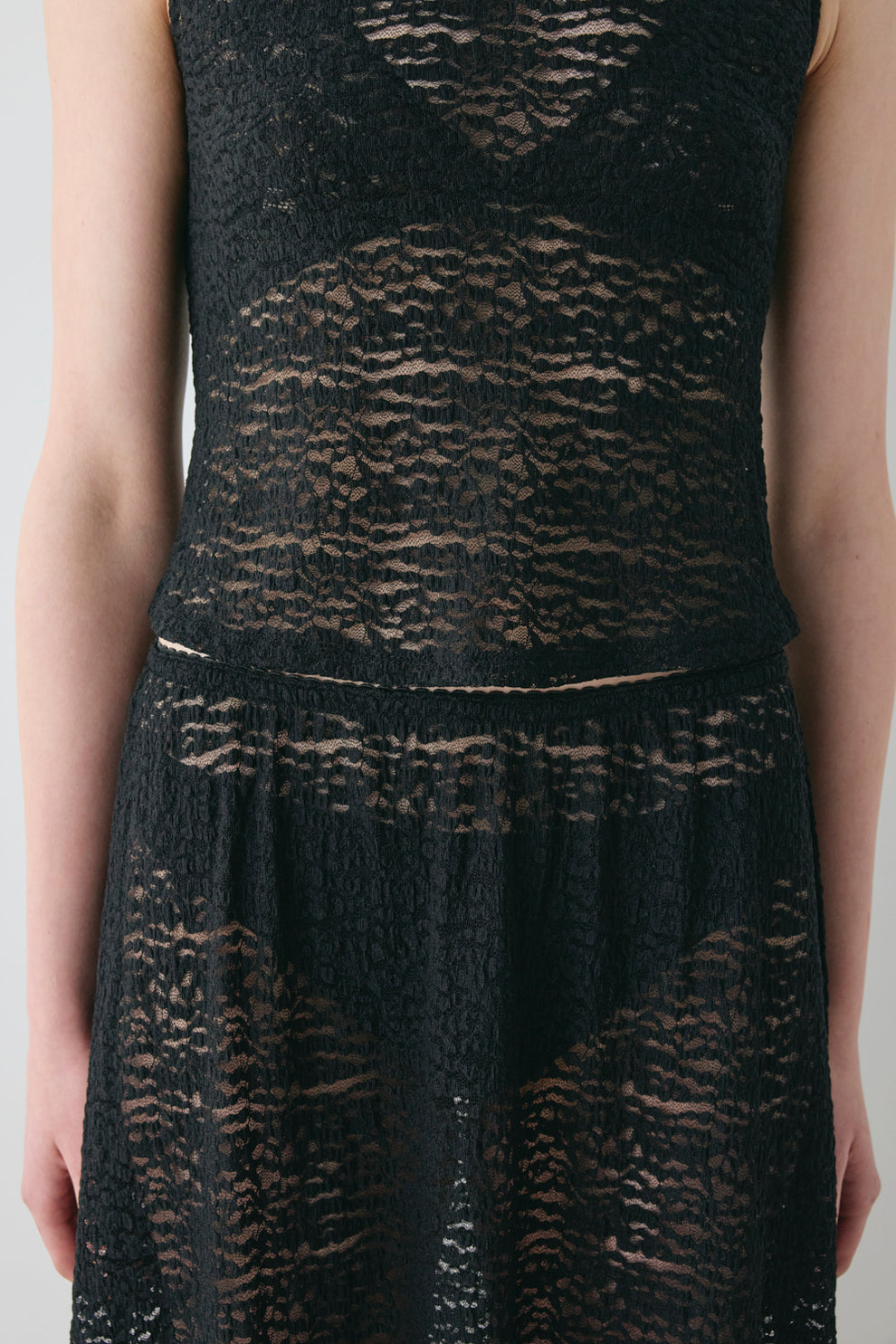 Jada Lace Maxi Skirt Black