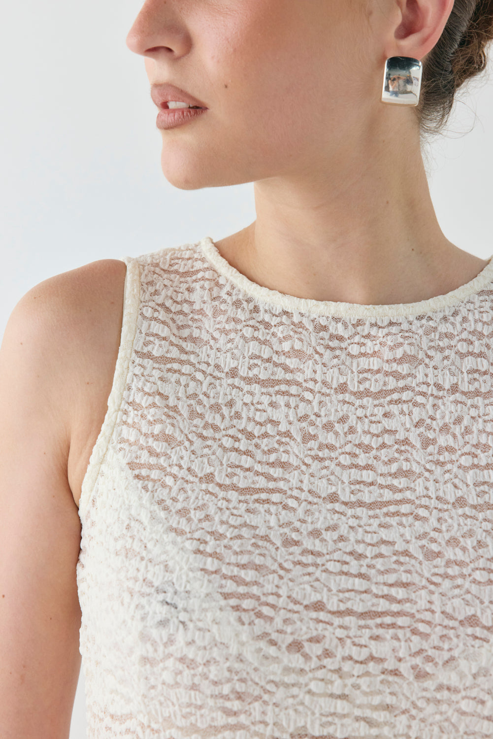 Alexis Lace Top Cream