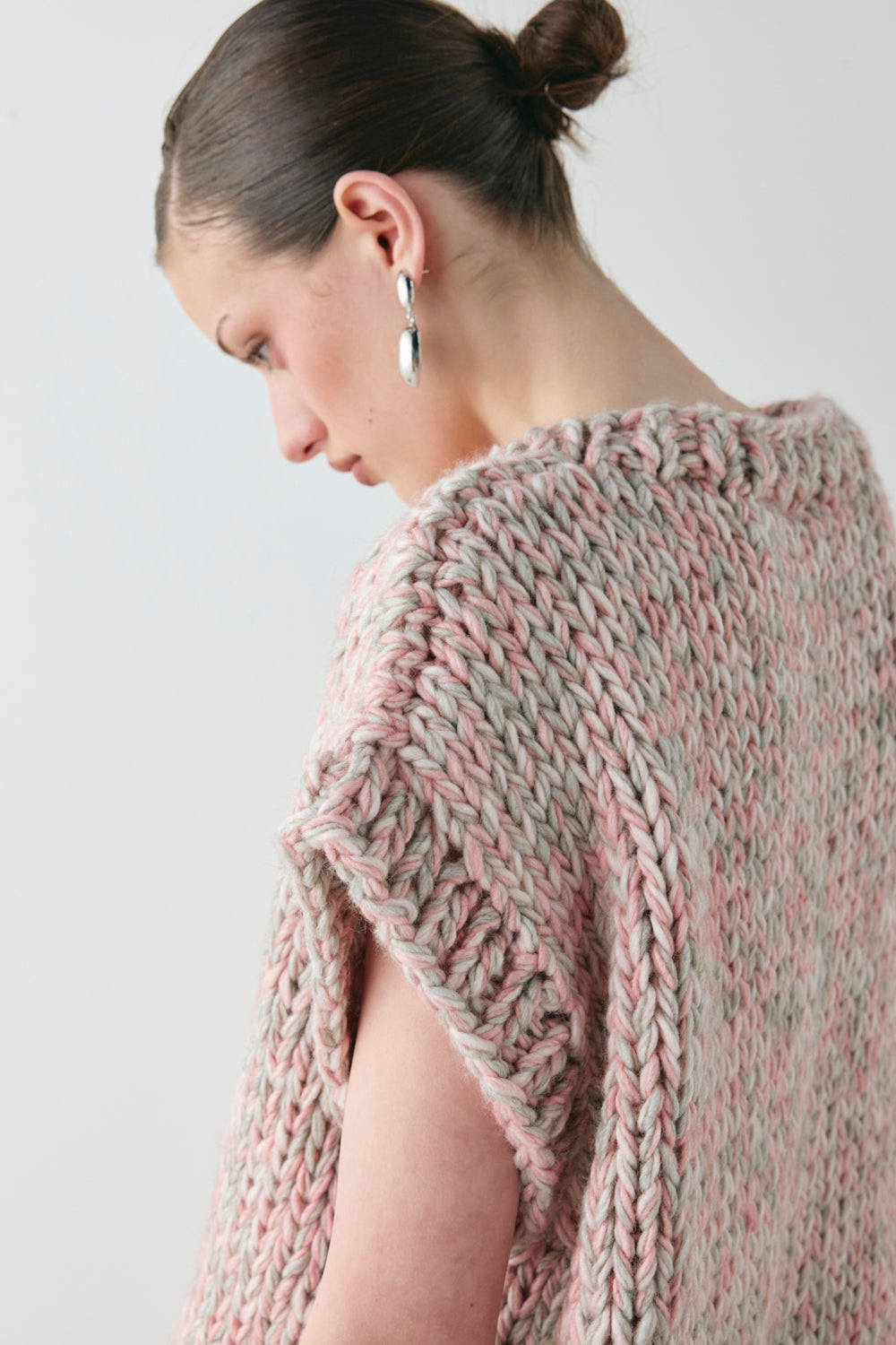 Bobbie Knit Tunic Vest Pink Marle