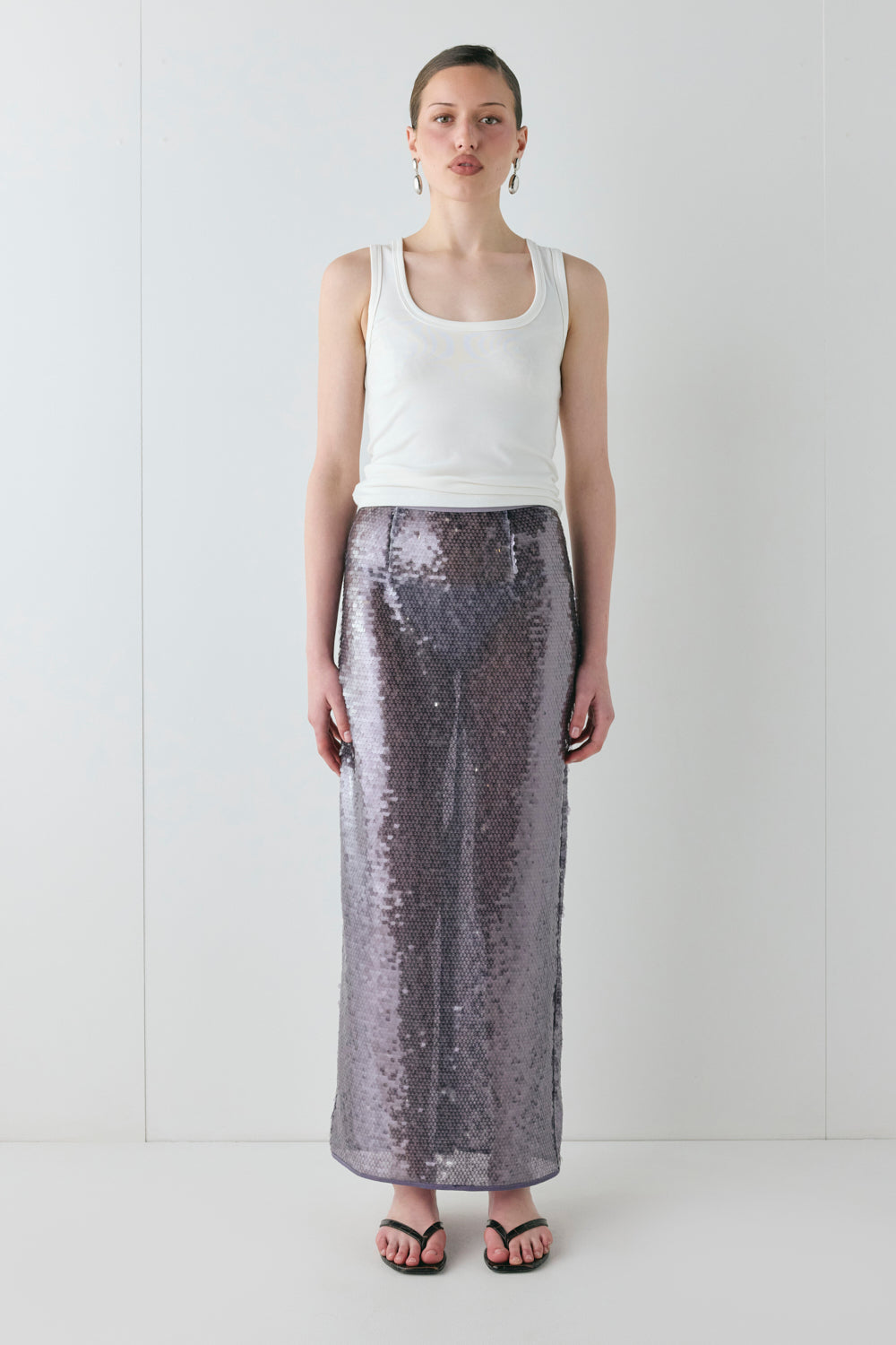 Devyn Sequin Midi Skirt Mauve - size:Sophia:AU 6 / US 2