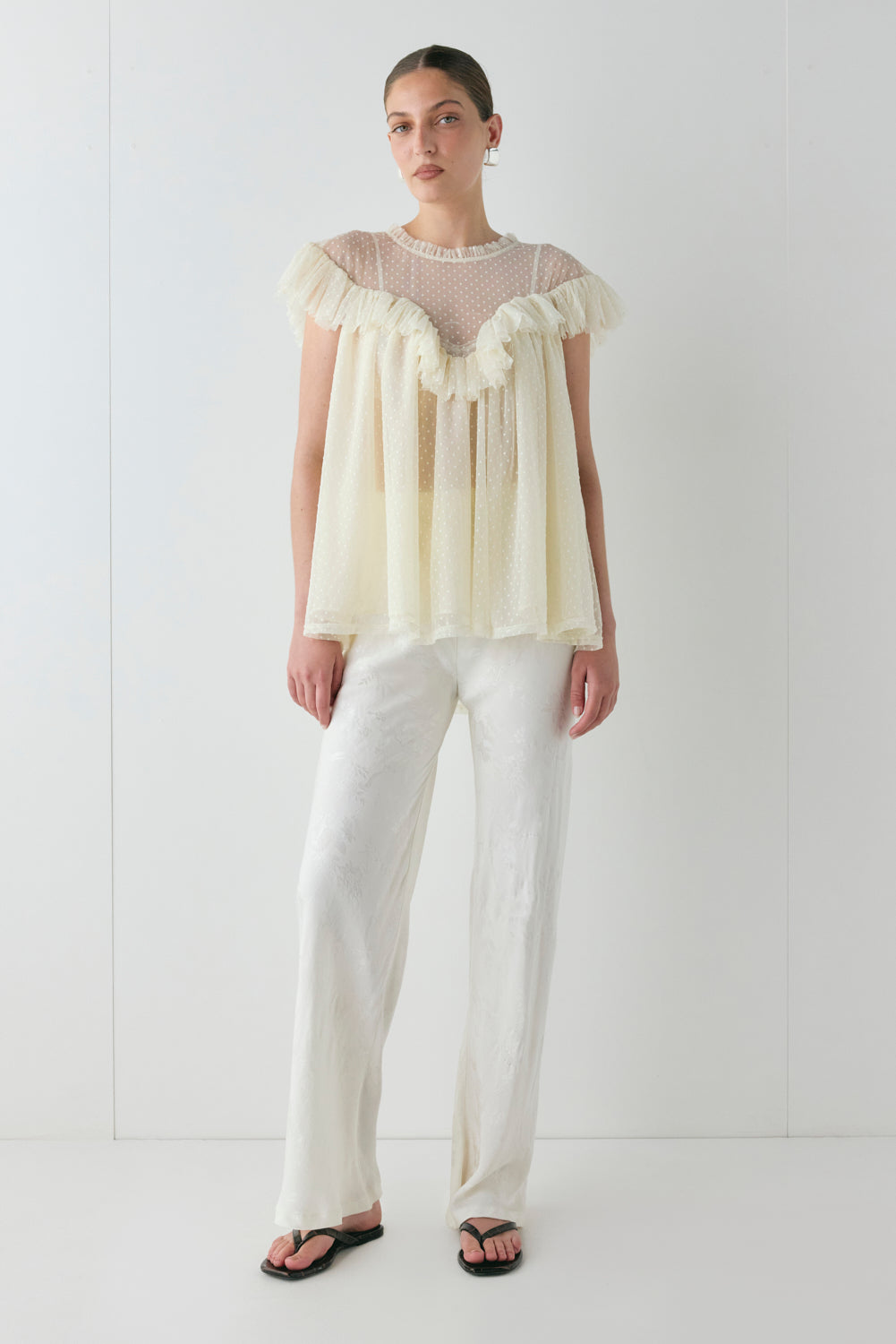 Viola Sheer Tunic Cream