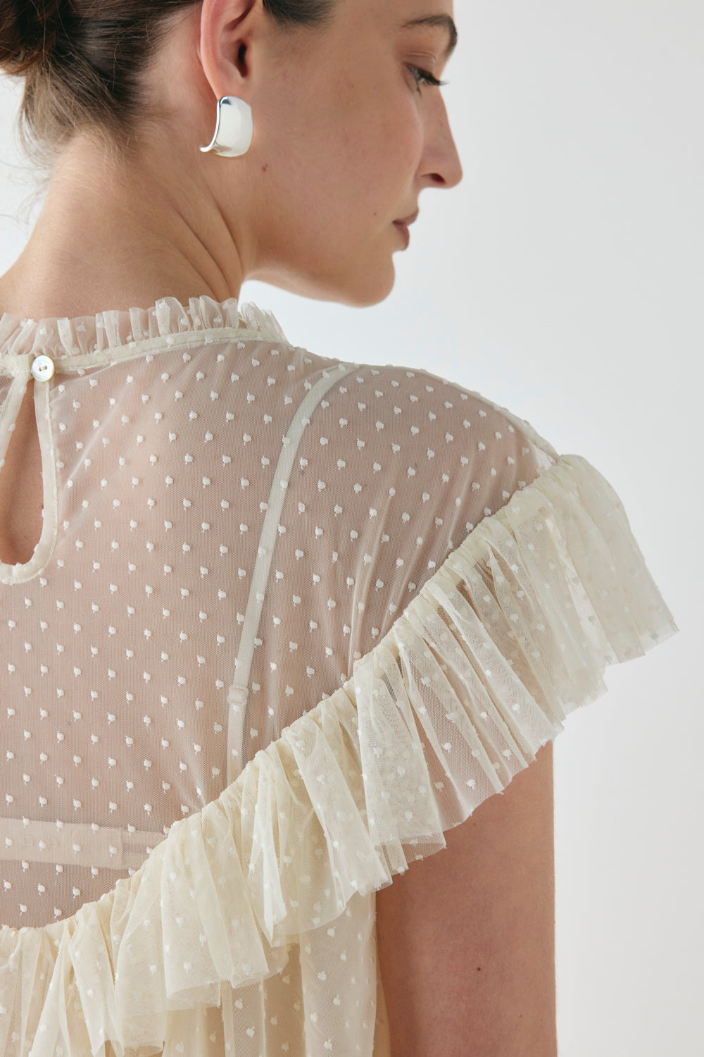 Viola Sheer Tunic Cream – VRG GRL