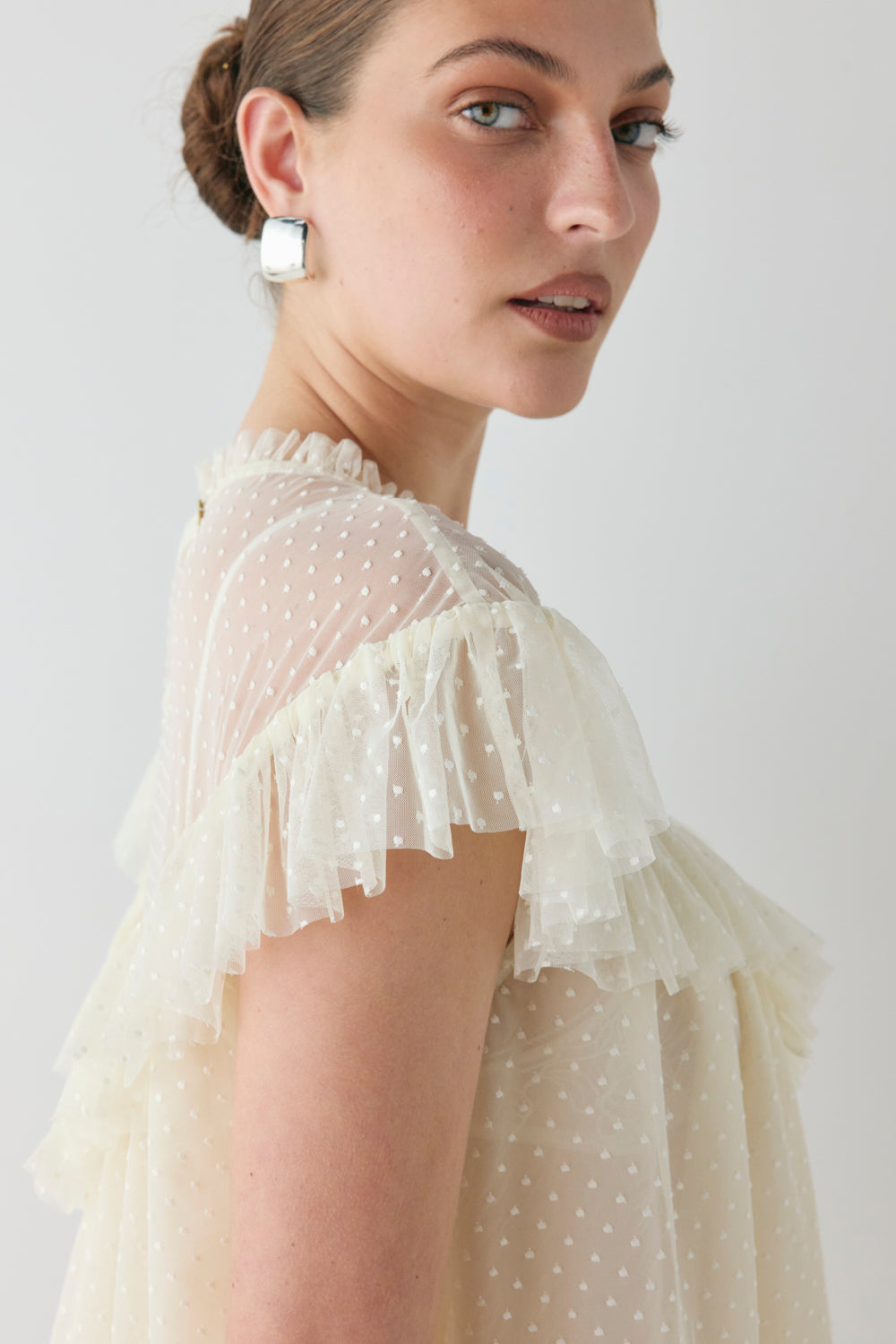 Viola Sheer Tunic Cream