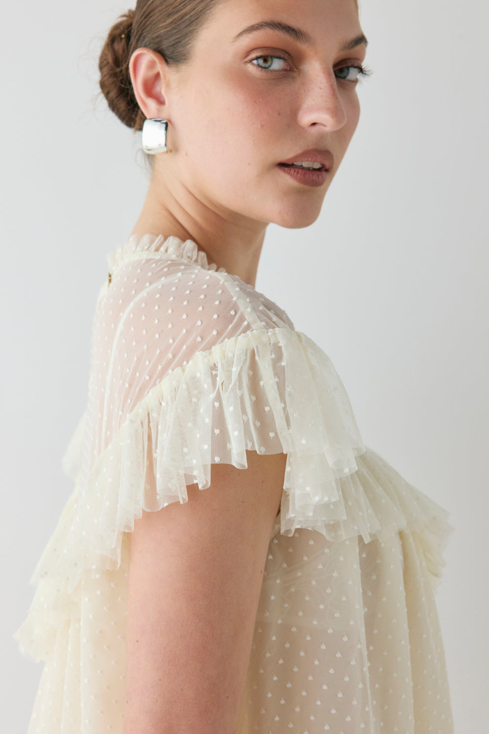 Viola Sheer Tunic Cream