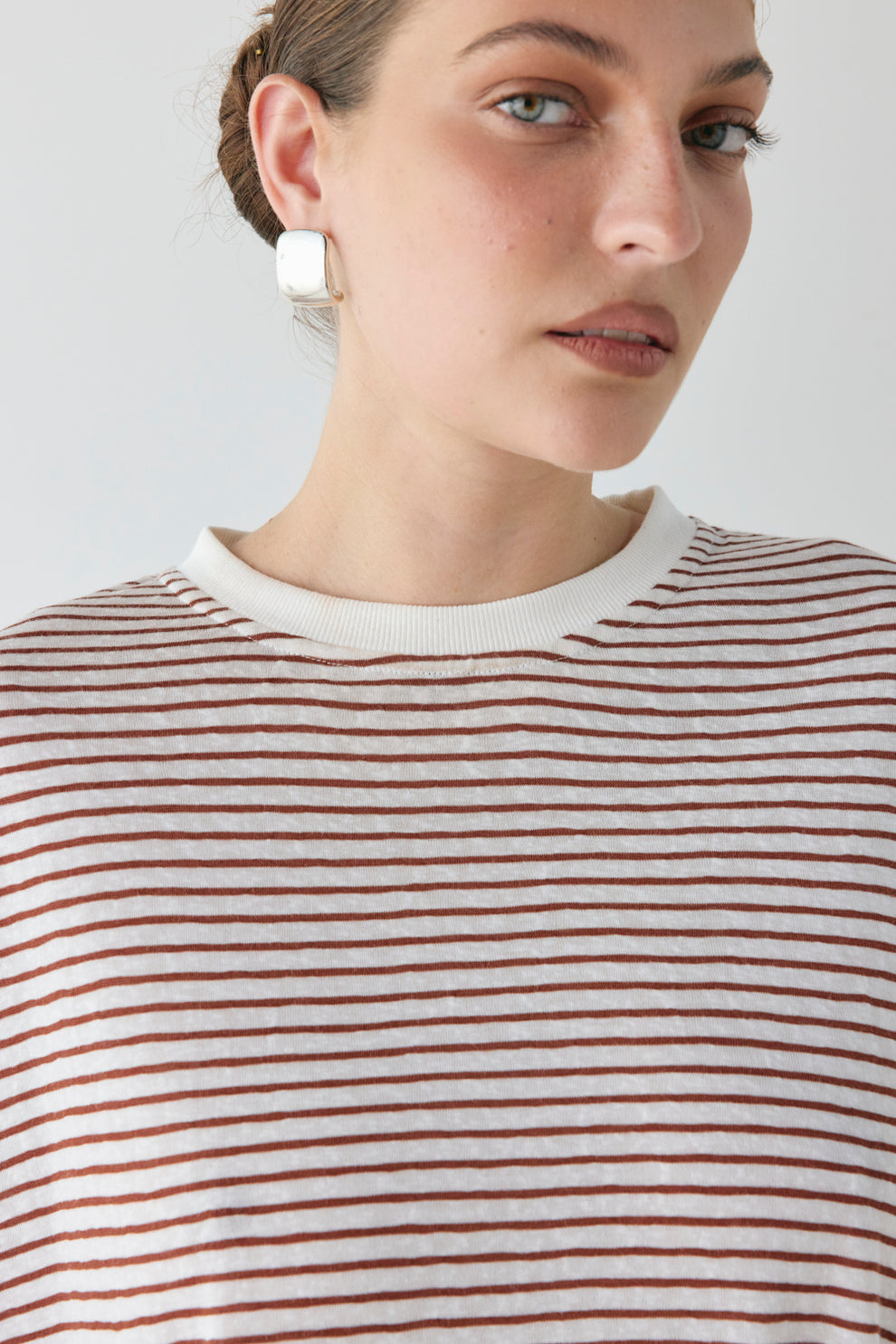 Willow Tee Brown Stripe