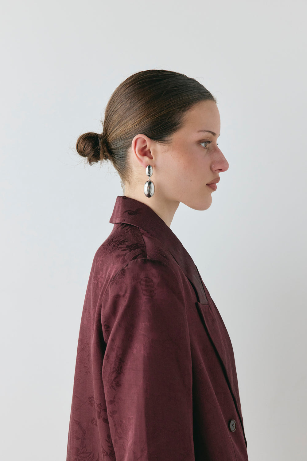 Kyra Jacquard Blazer Wine