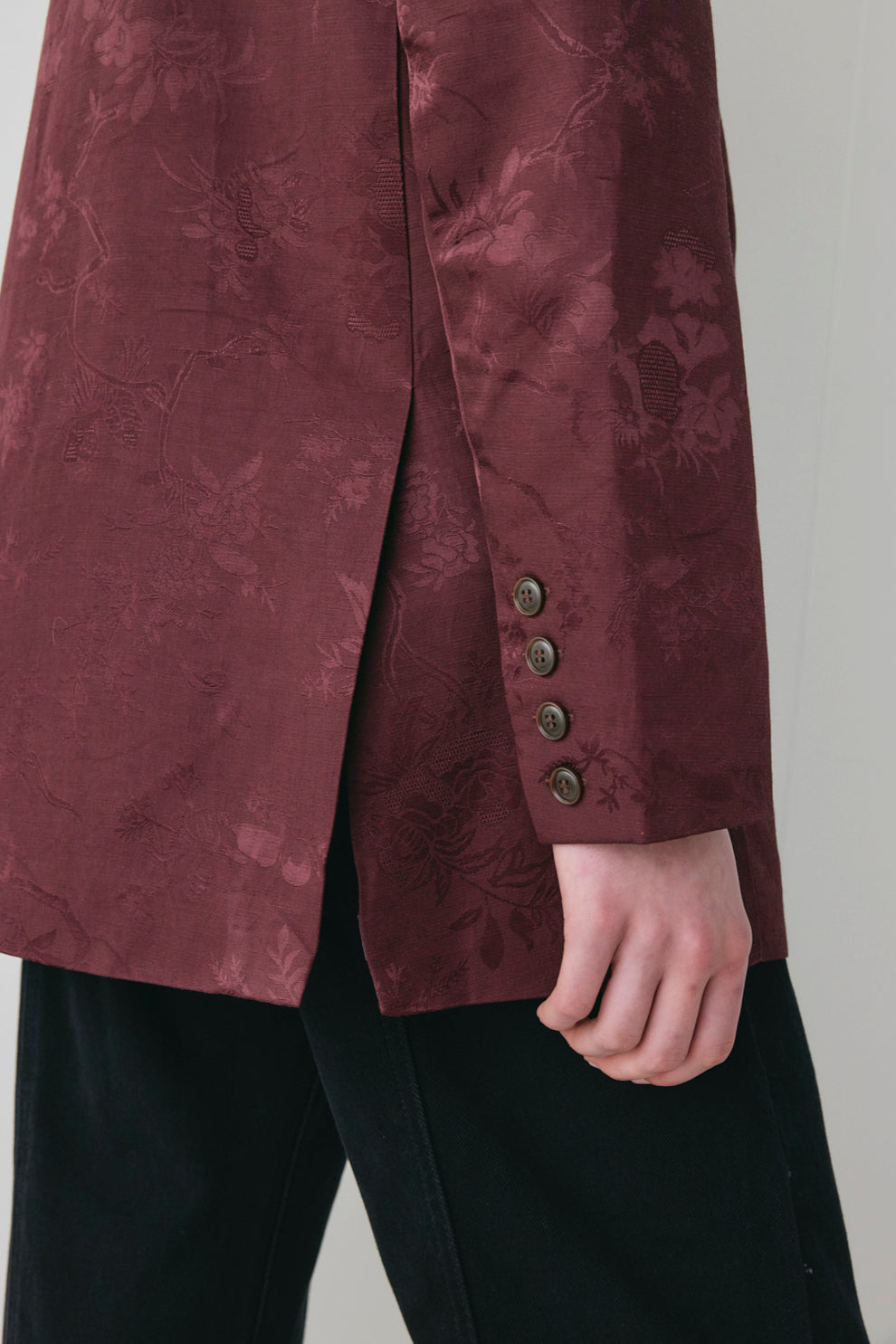 Kyra Jacquard Blazer Wine