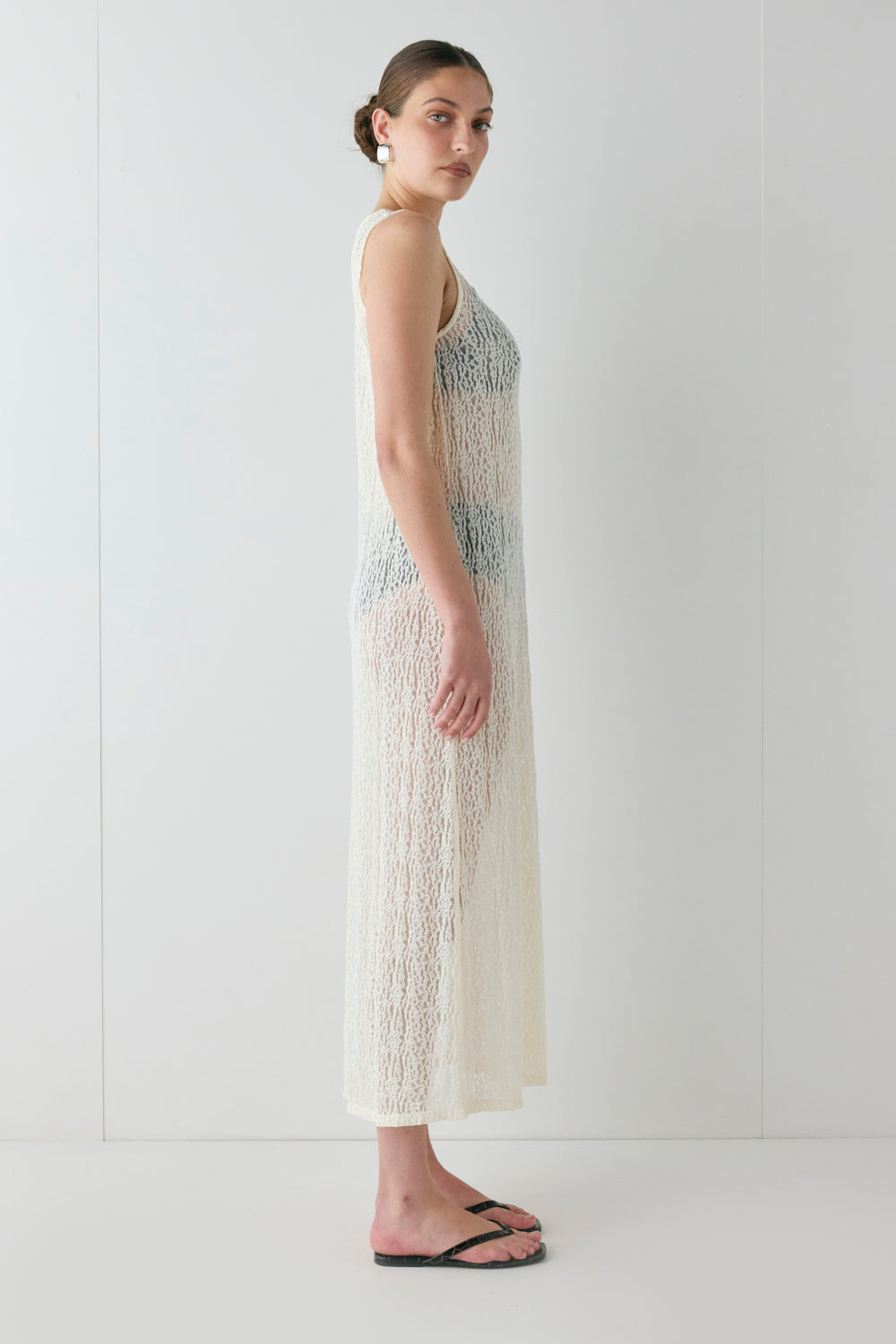 Estelle Lace Midi Dress Cream