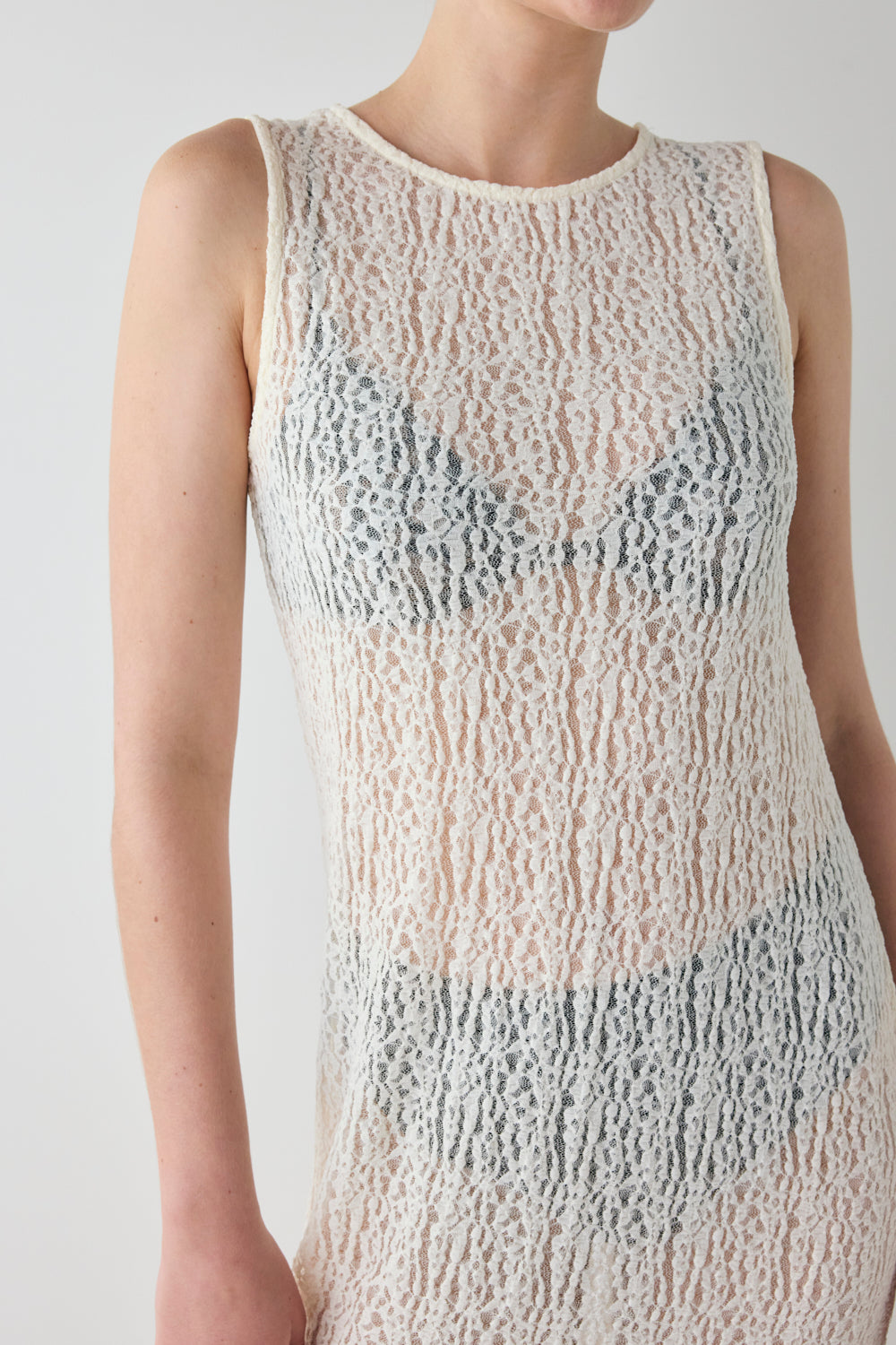 Estelle Lace Midi Dress Cream