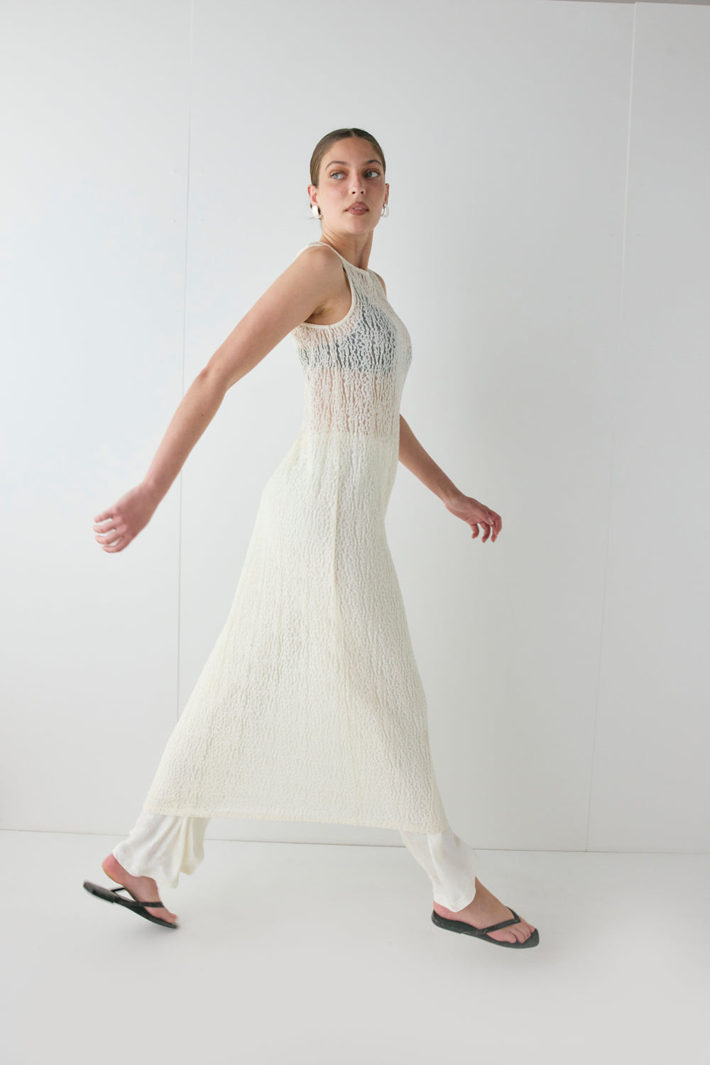 Estelle Lace Midi Dress Cream