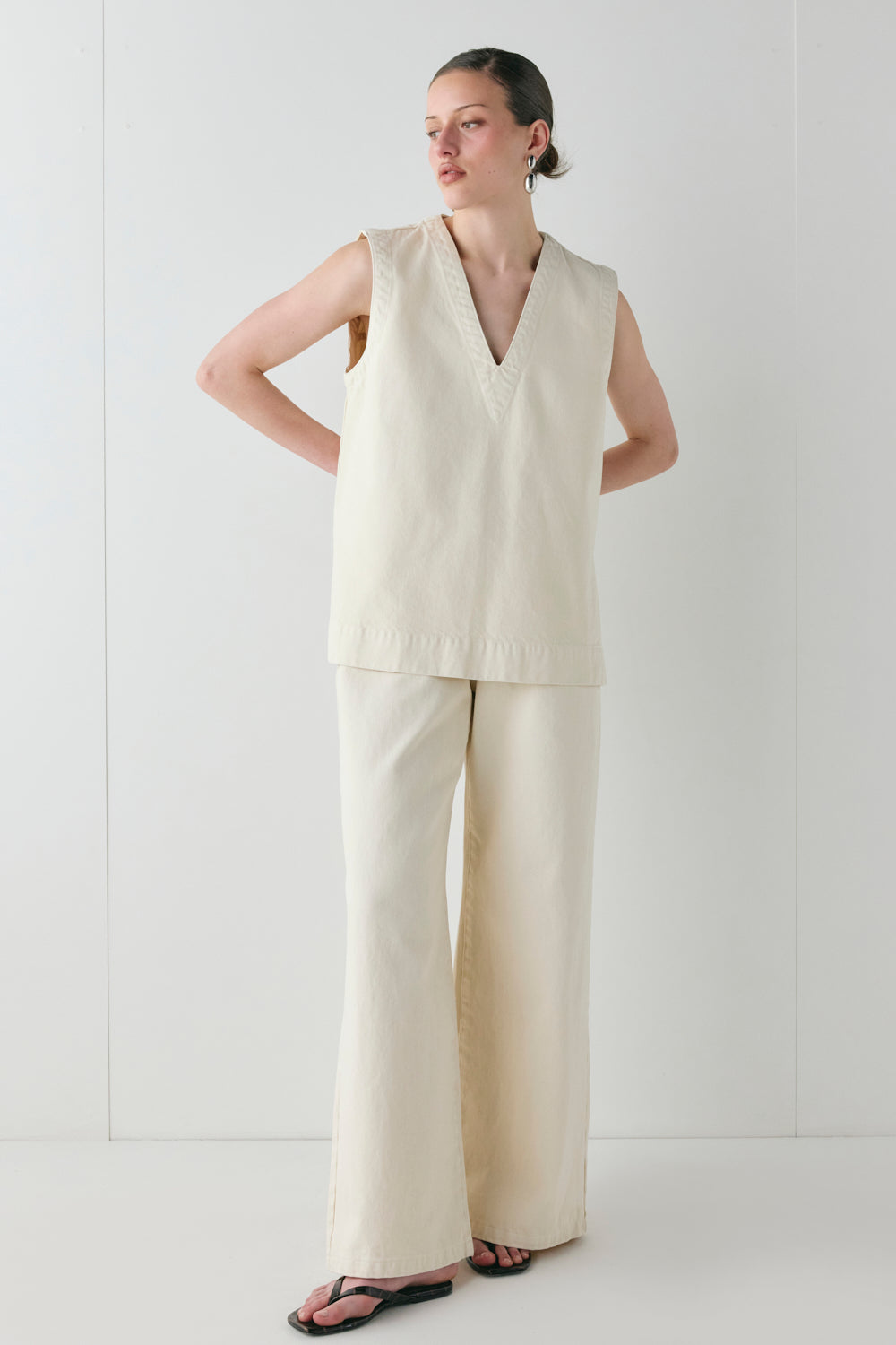 Aston Denim Jeans Cream