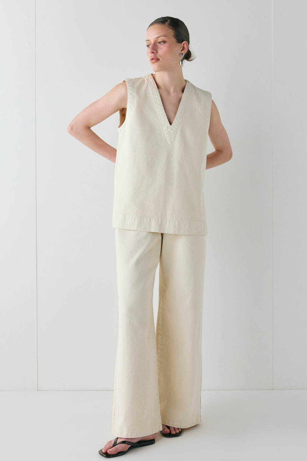 Aston Denim Jeans Cream