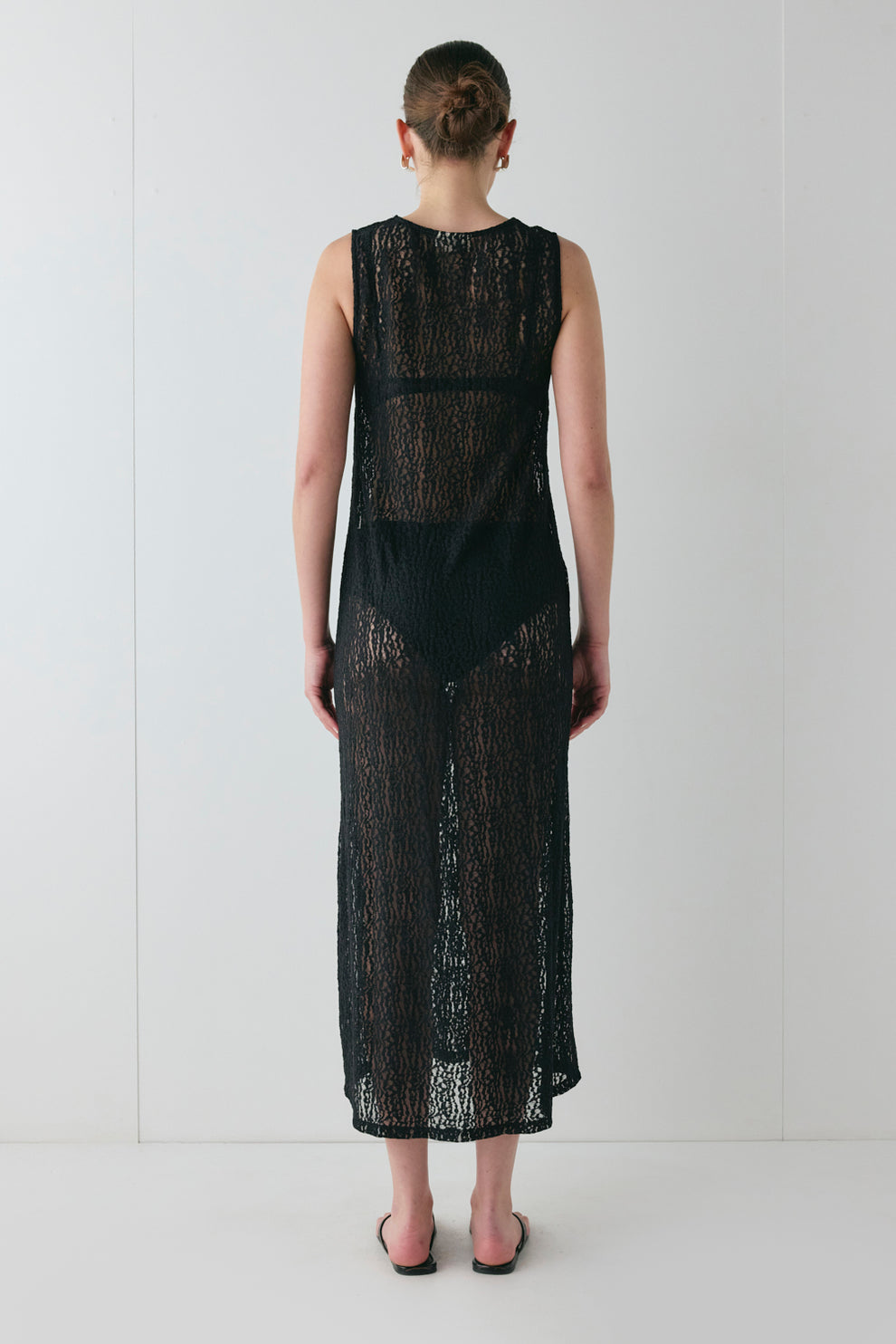 Estelle Lace Midi Dress Black